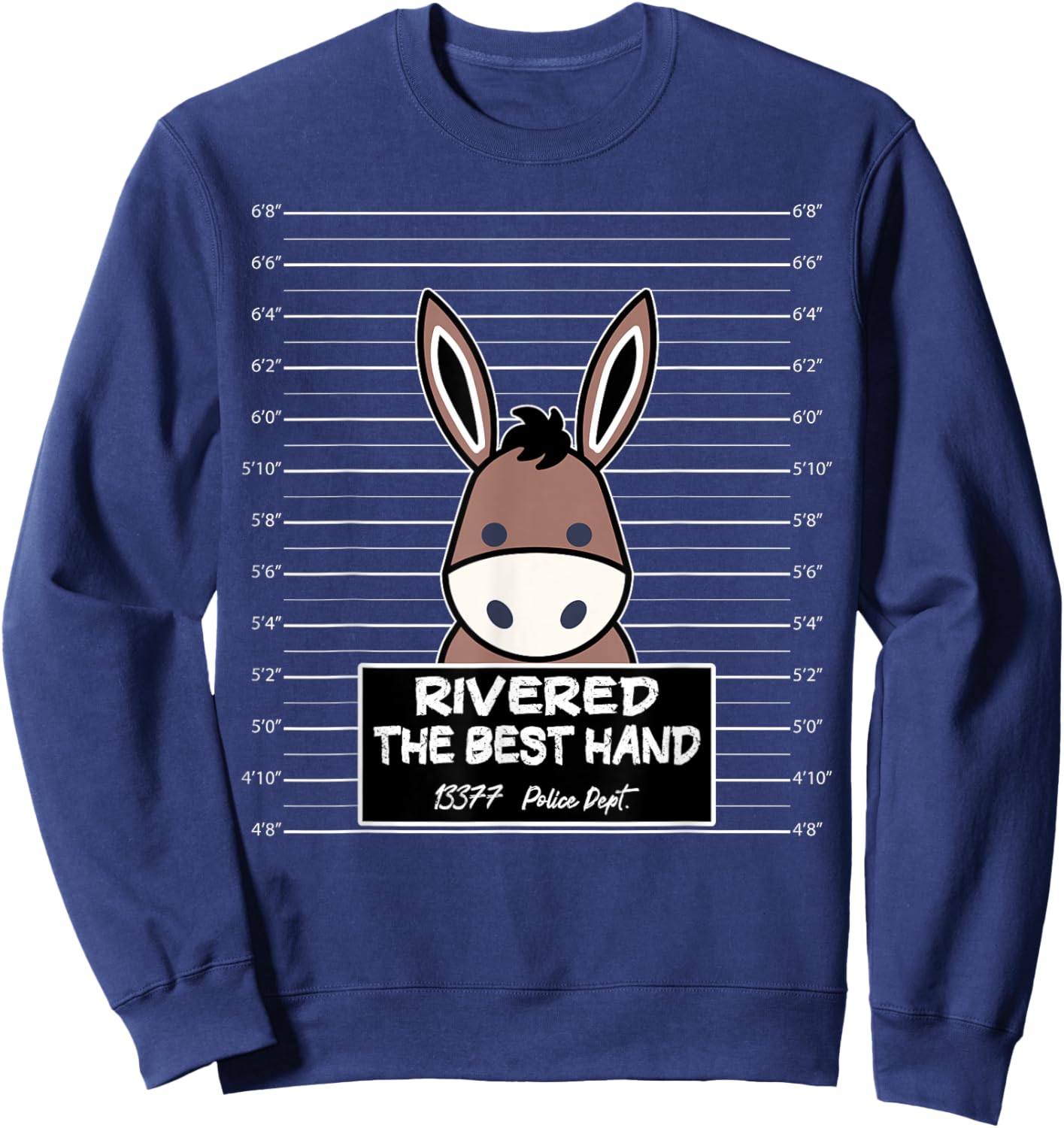 Donkey Rivered Best Hand Full Straddle No Tilt Gambler Poker Sweatshirt - Sweatshirt | Navy