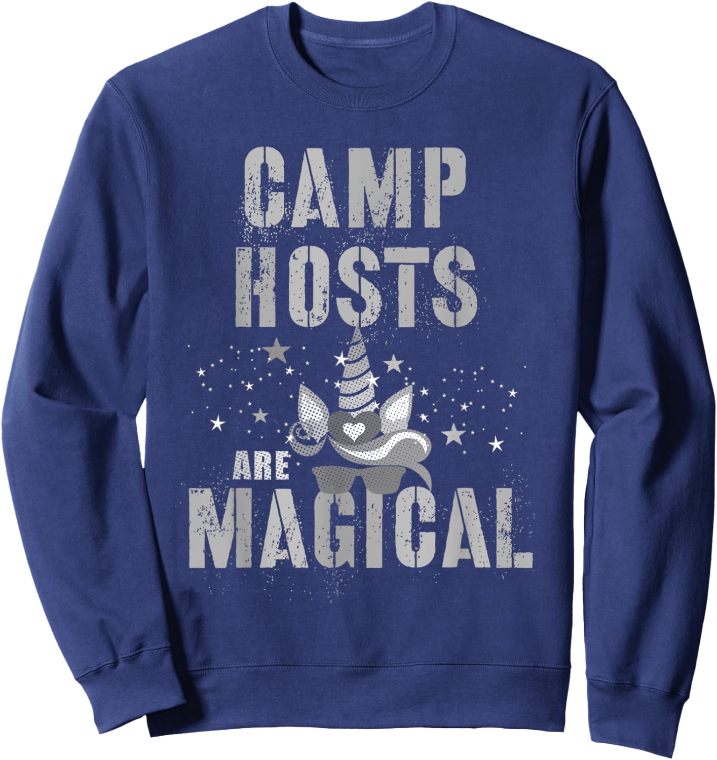 Funny CAMP HOSTS ARE MAGICAL Host I'm Unicorn Cool Mythical Sweatshirt - Sweatshirt | Navy