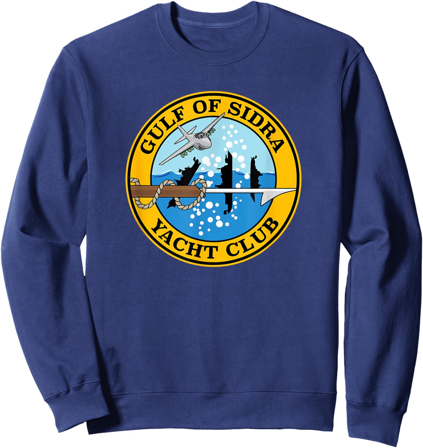 Gulf of Sidra Yacht Club Classic US Naval Sailor Design Sweatshirt - Sweatshirt | Navy