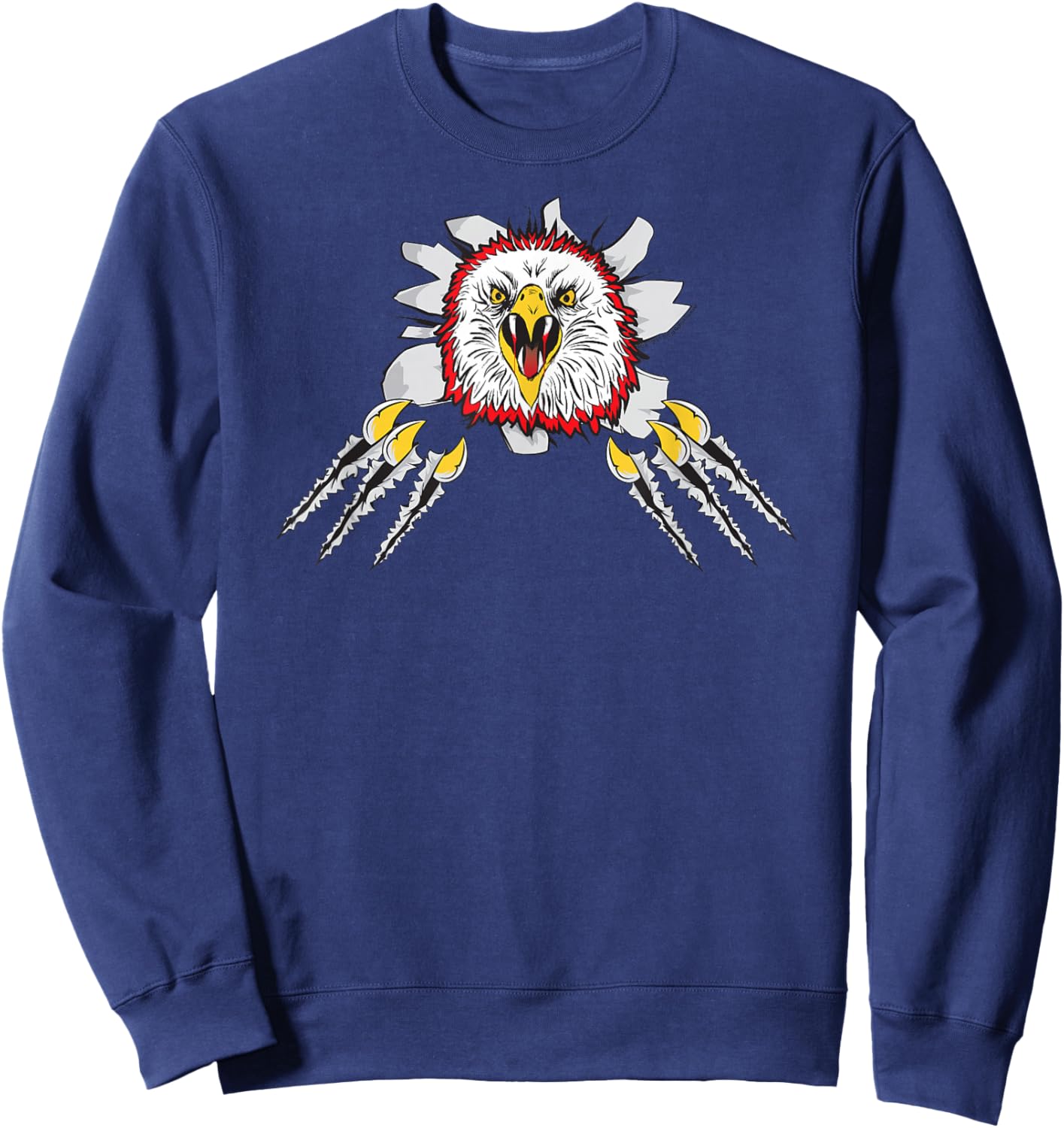 Cobra Kai Eagle Fang Burst Through Logo TV Show Sweatshirt - Sweatshirt | Navy