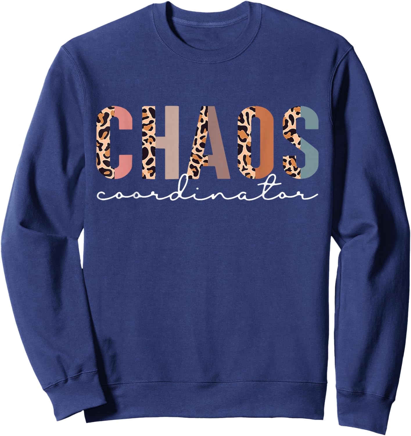 Chaos Coordinator Leopard Sweatshirt - Sweatshirt | Navy