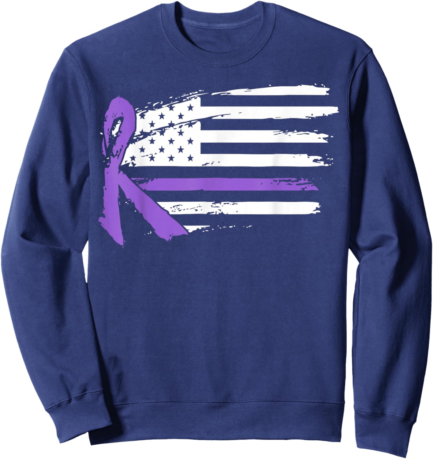 Lupus Awareness Month American Flag Autoimmune Disease Sweatshirt - Sweatshirt | Navy