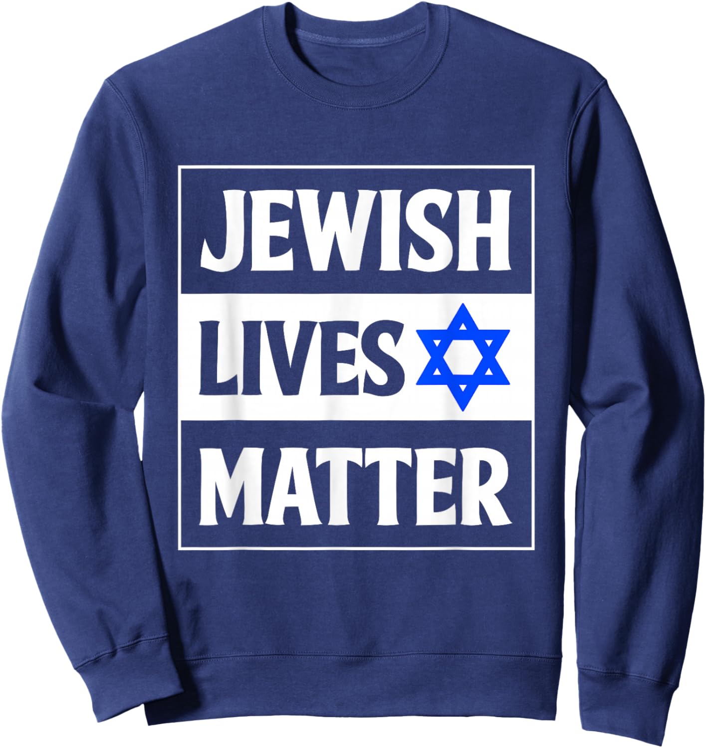 Jewish Lives Matter Retro Jewish Holiday Sweatshirt - Sweatshirt | Navy