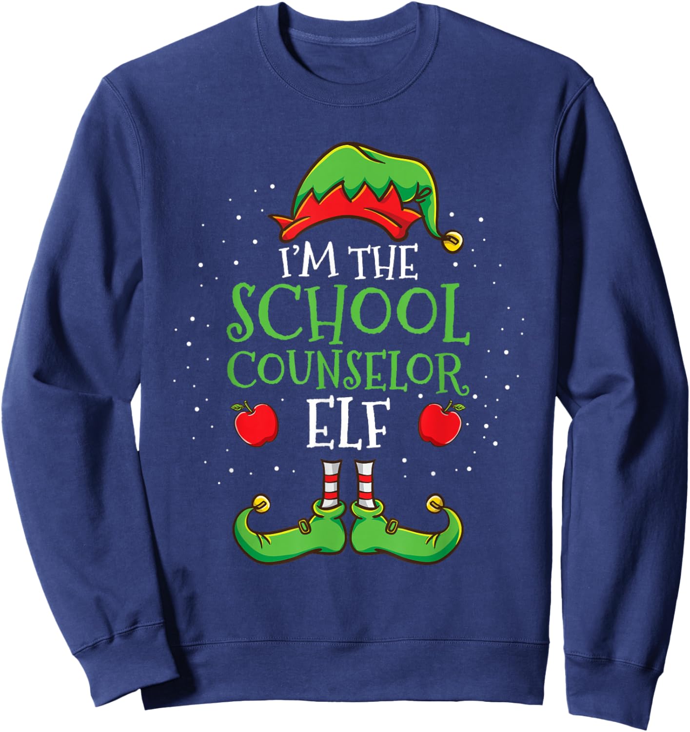Im The School Counselor Elf Christmas Sweatshirt - Sweatshirt | Navy