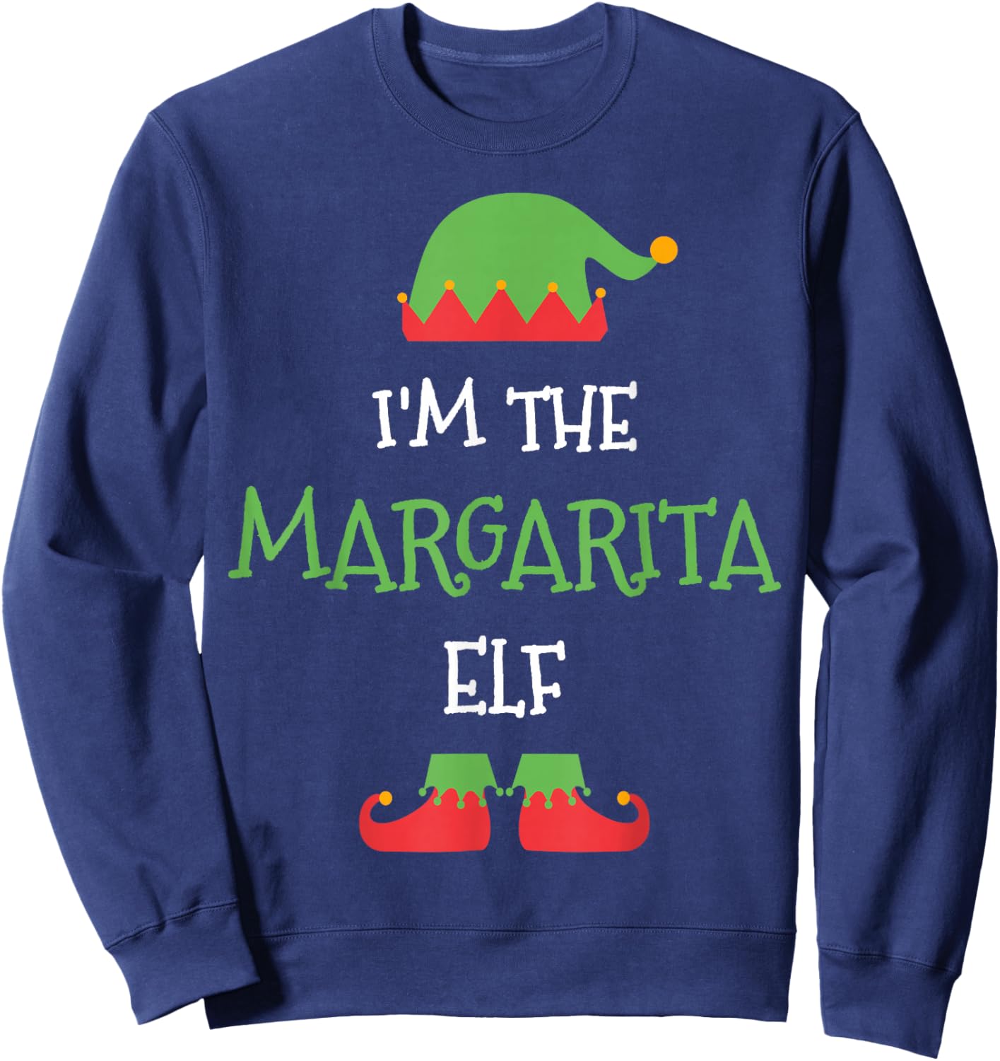 The Margarita Elf Christmas Family Matching Group Sweatshirt - Sweatshirt | Navy