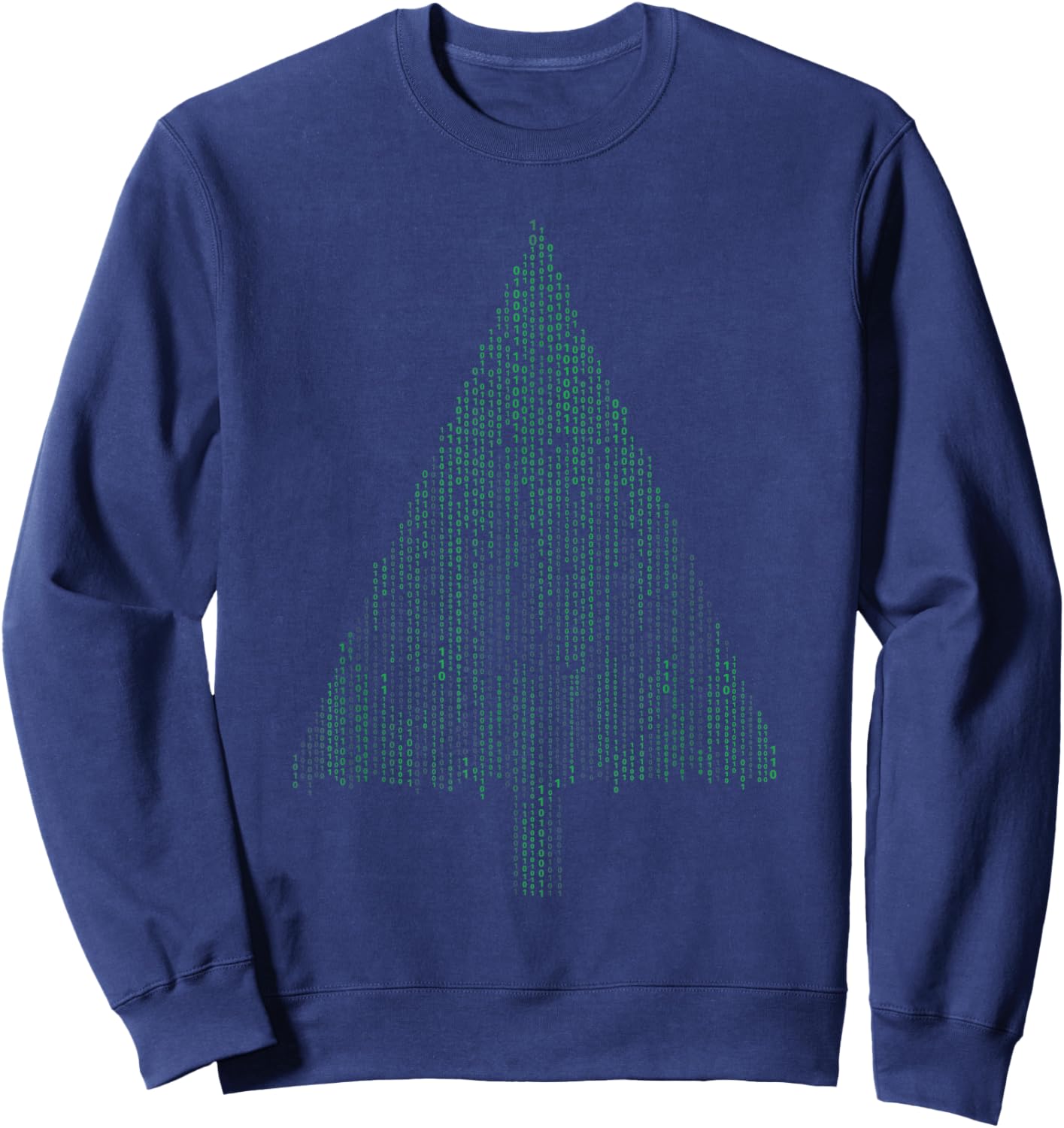 Binary Coding Computer Programmer Christmas Tree Xmas Sweatshirt - Sweatshirt | Navy