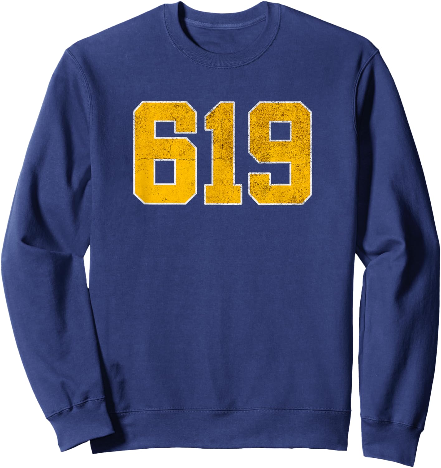 San Diego 619 Vintage Look Original Design Sweatshirt - Sweatshirt | Navy