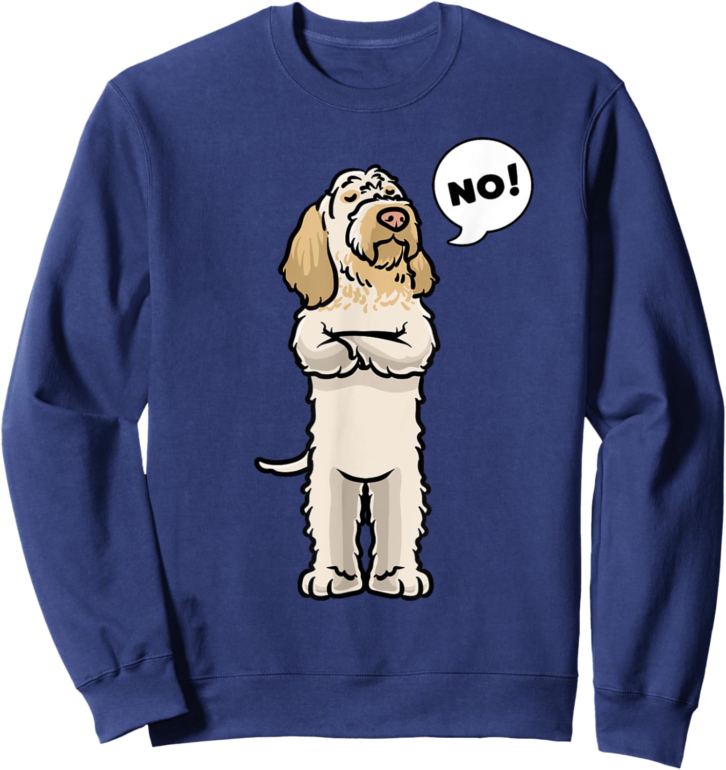 Stubborn Spinone Italiano Dog Sweatshirt - Sweatshirt | Navy