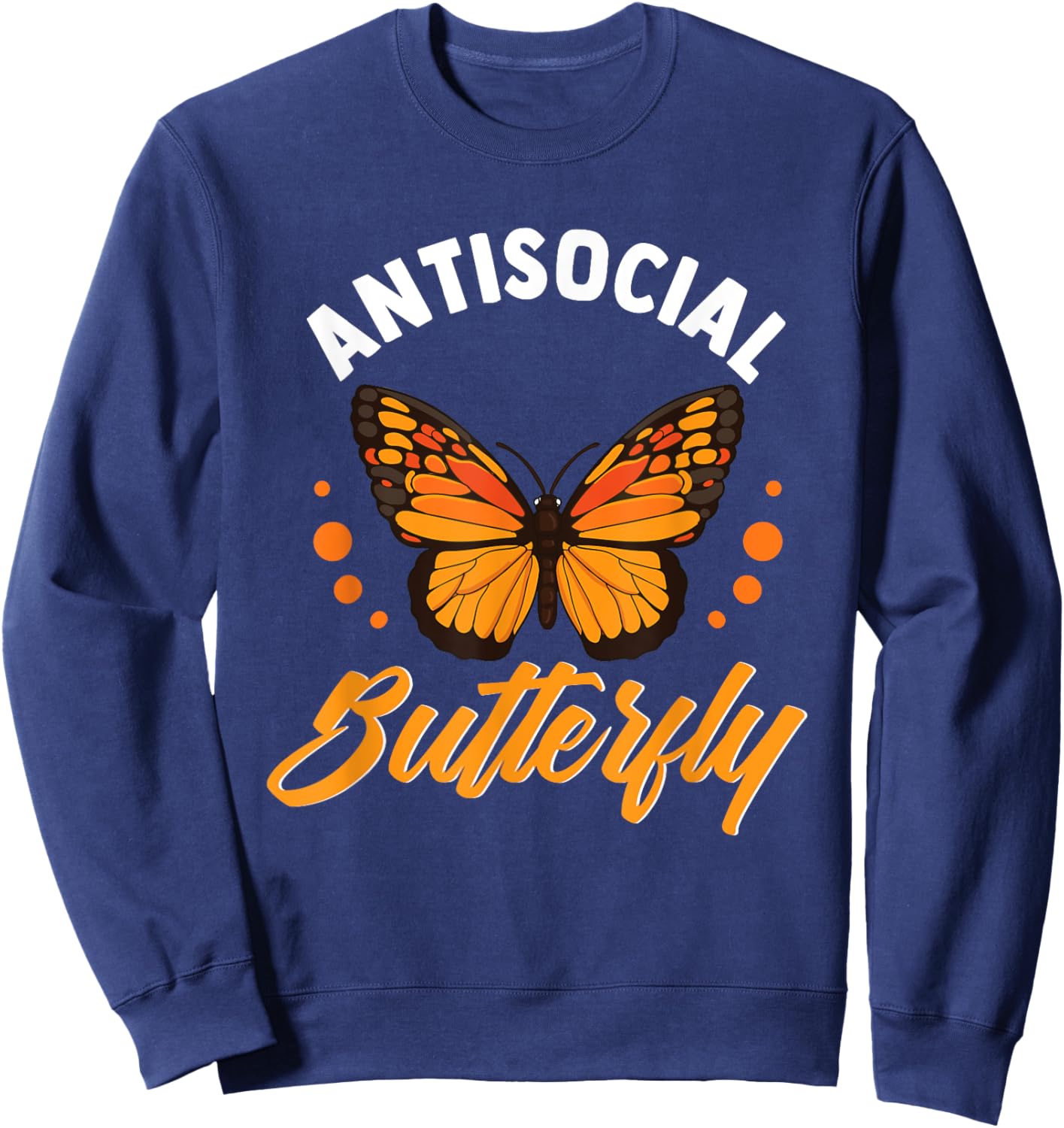 Antisocial Butterfly Sweatshirt - Sweatshirt | Navy