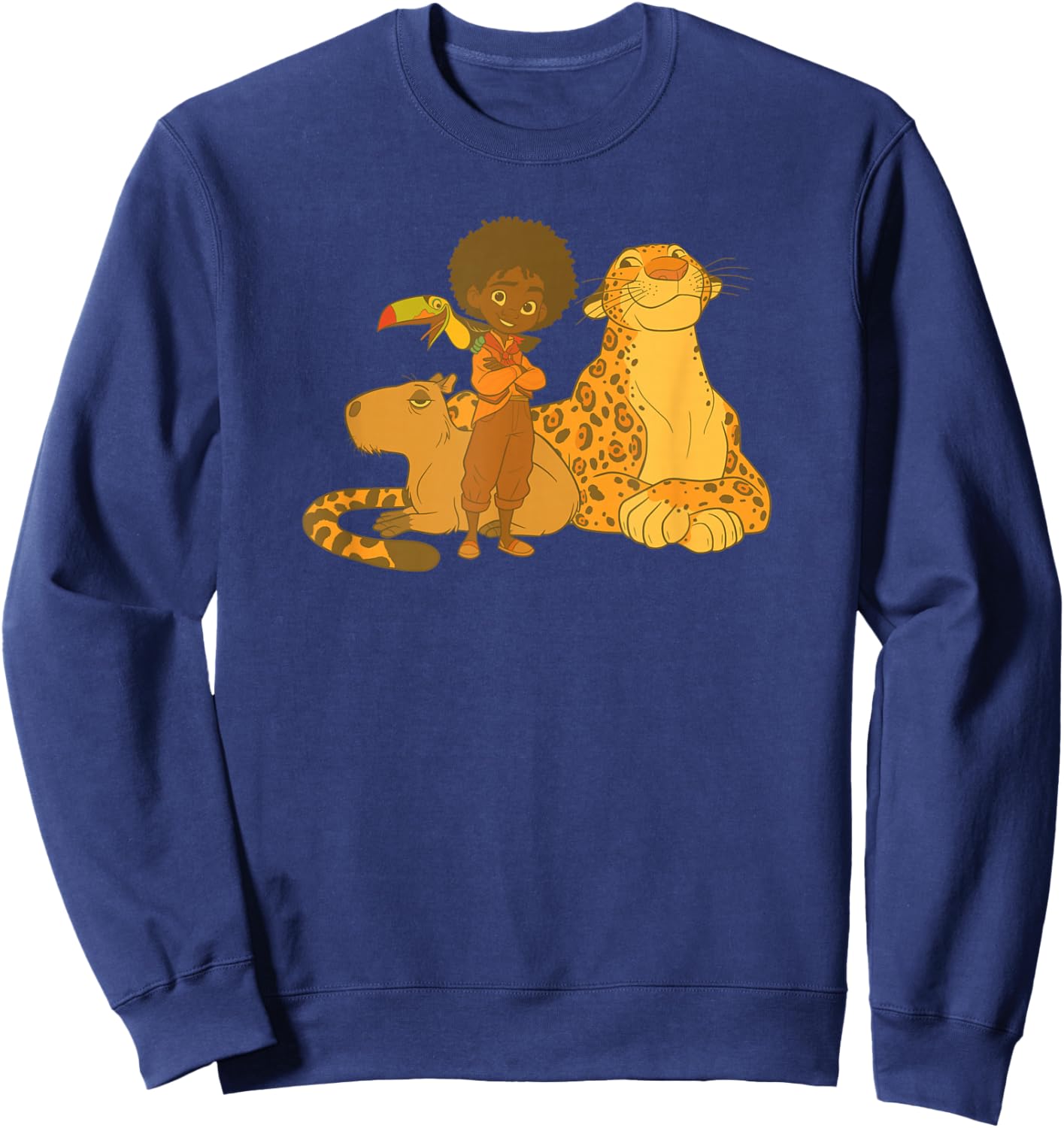 Disney Encanto Antonio Group Shot Animals Poster Sweatshirt - Sweatshirt | Navy