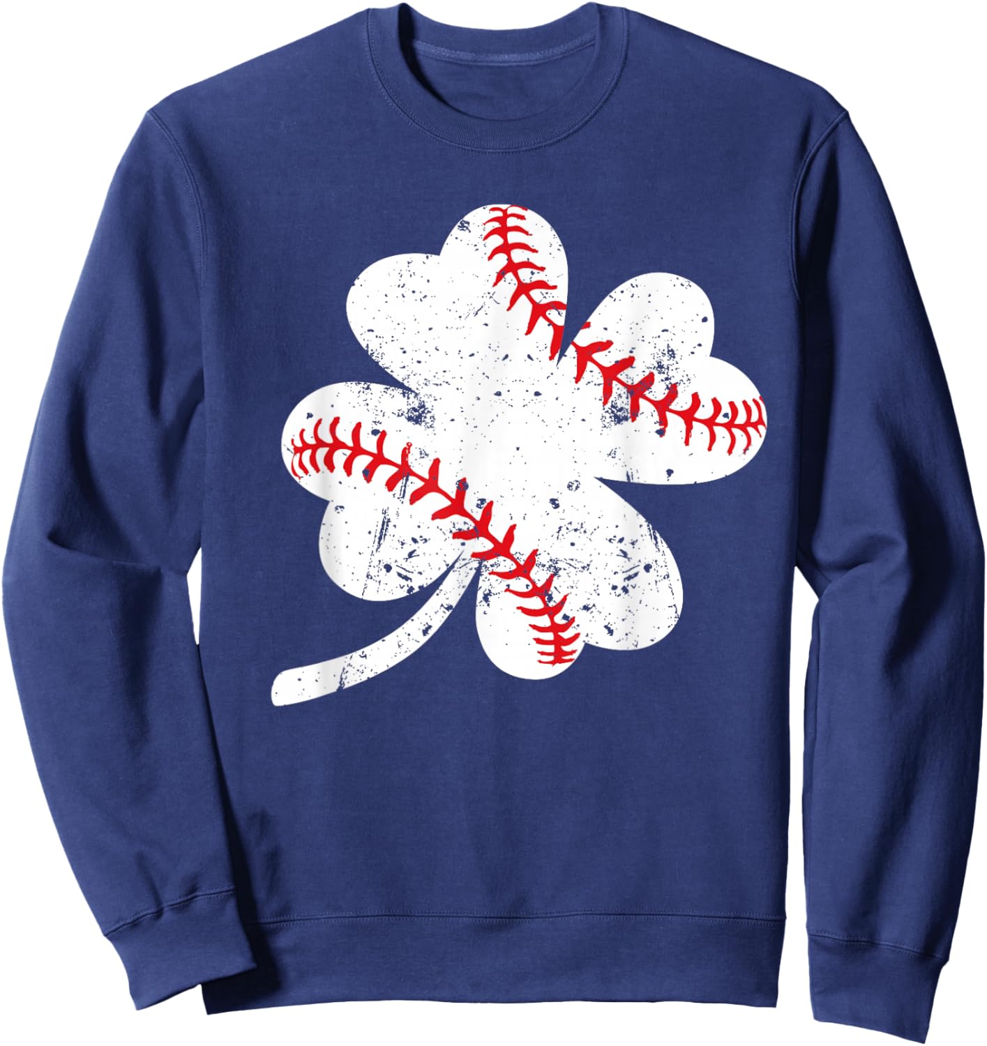 Baseball Shamrock Sweatshirt - Sweatshirt | Navy