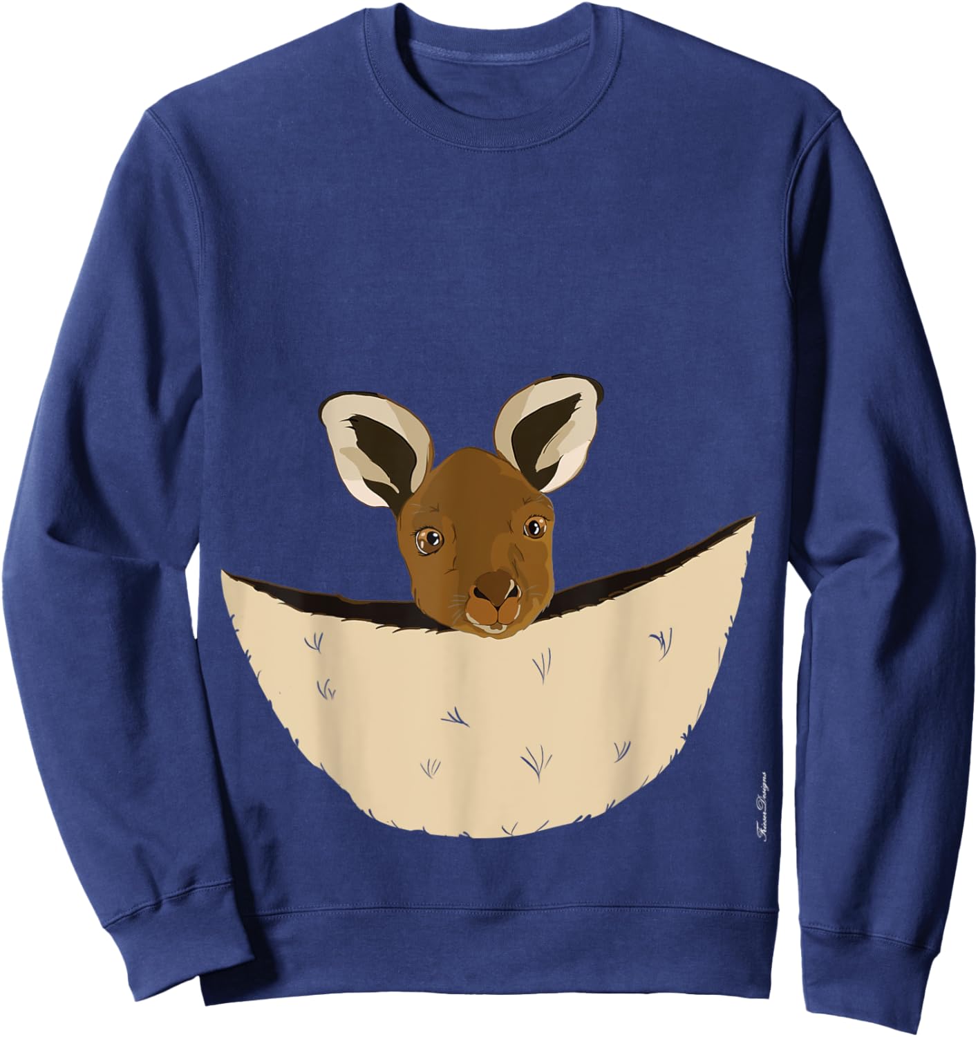 Cute kangaroo baby in a bag, fancy dress costume Sweatshirt - Sweatshirt | Navy