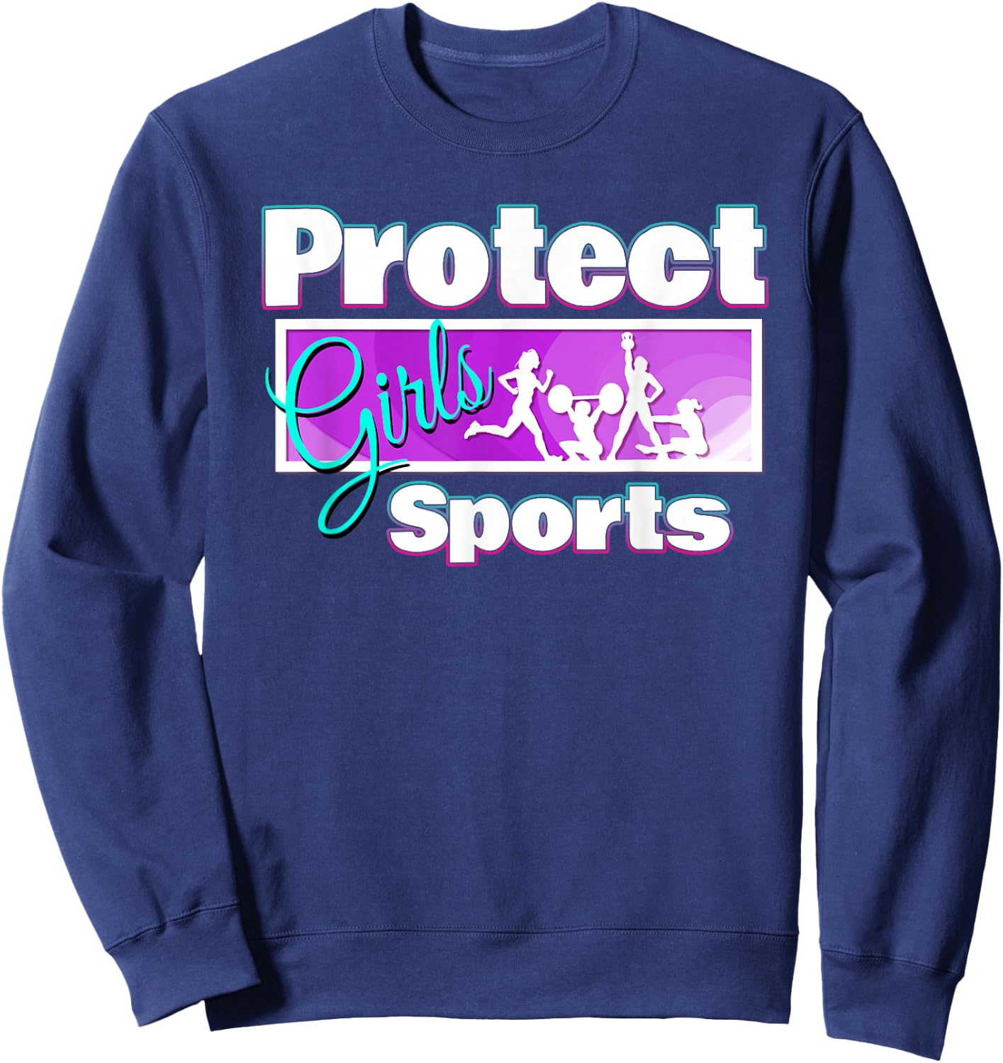 Protect Girls' Sports ~ Defend Femininity Sweatshirt - Sweatshirt | Navy
