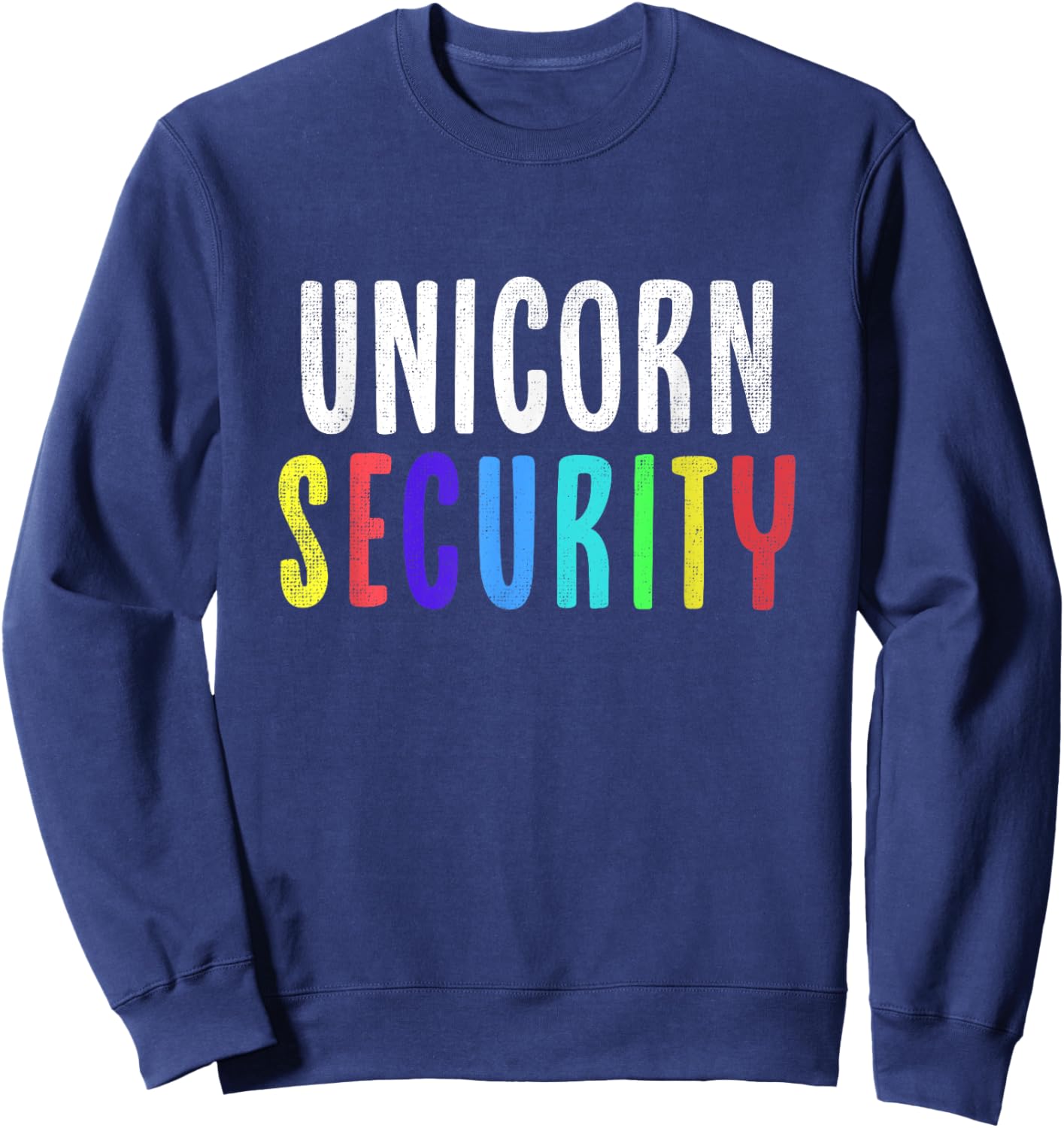 Halloween Dad Mom Daughter Adult Costume Unicorn Security Sweatshirt - Sweatshirt | Navy