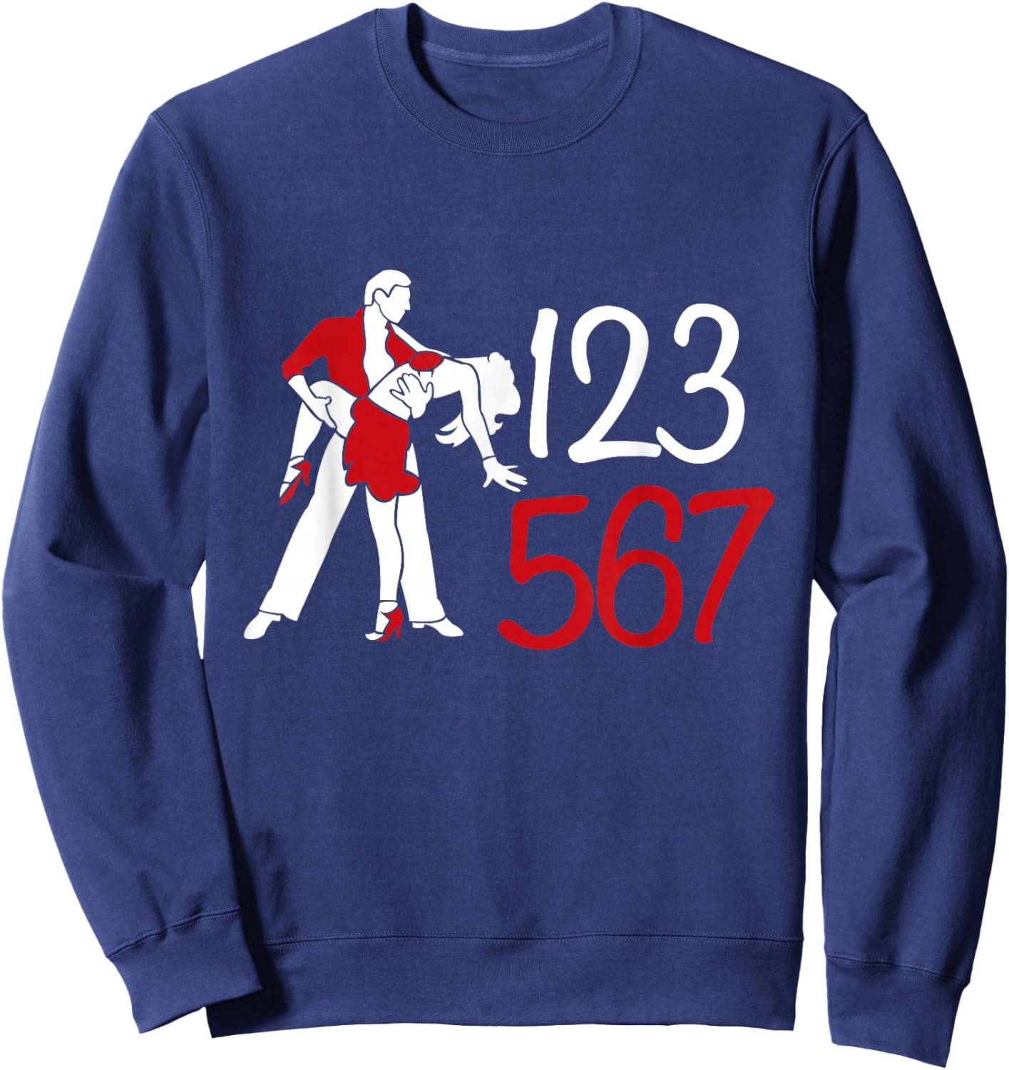 123 567 Salsa Latin Salsa Dance Sweatshirt - Sweatshirt | Navy