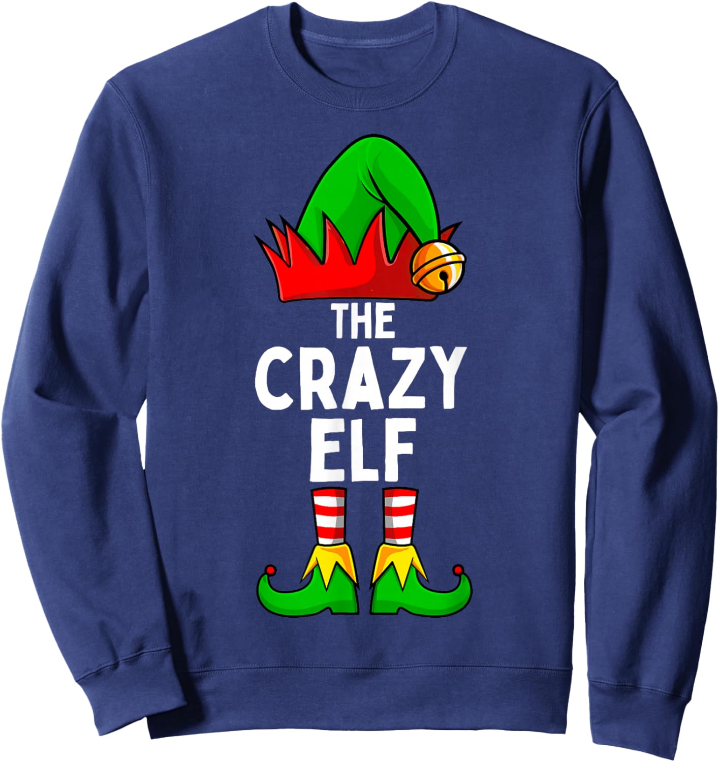 Crazy Elf Matching Family Christmas Sweatshirt - Sweatshirt | Navy