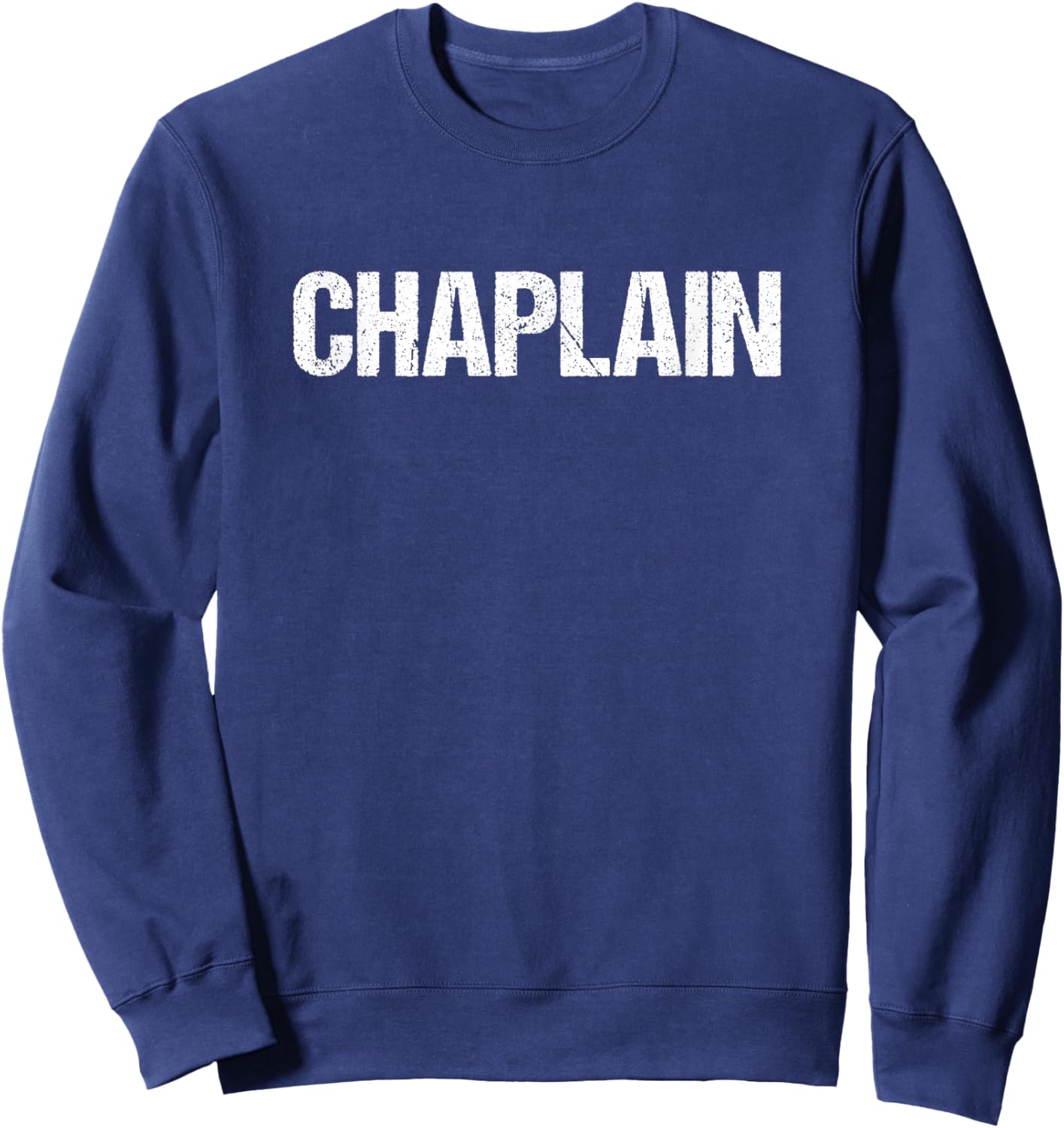 Chaplain Simple Title Sweatshirt - Sweatshirt | Navy