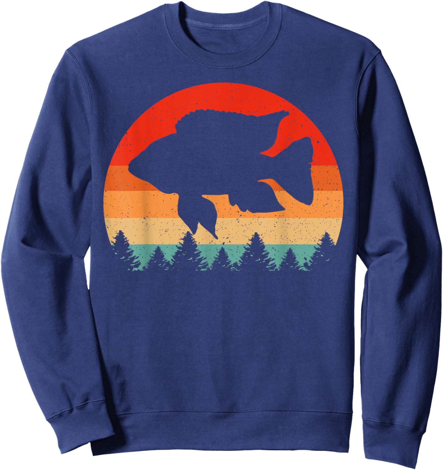 Vintage Retro Cichlid Fish Lover Cichlid Sweatshirt - Sweatshirt | Navy