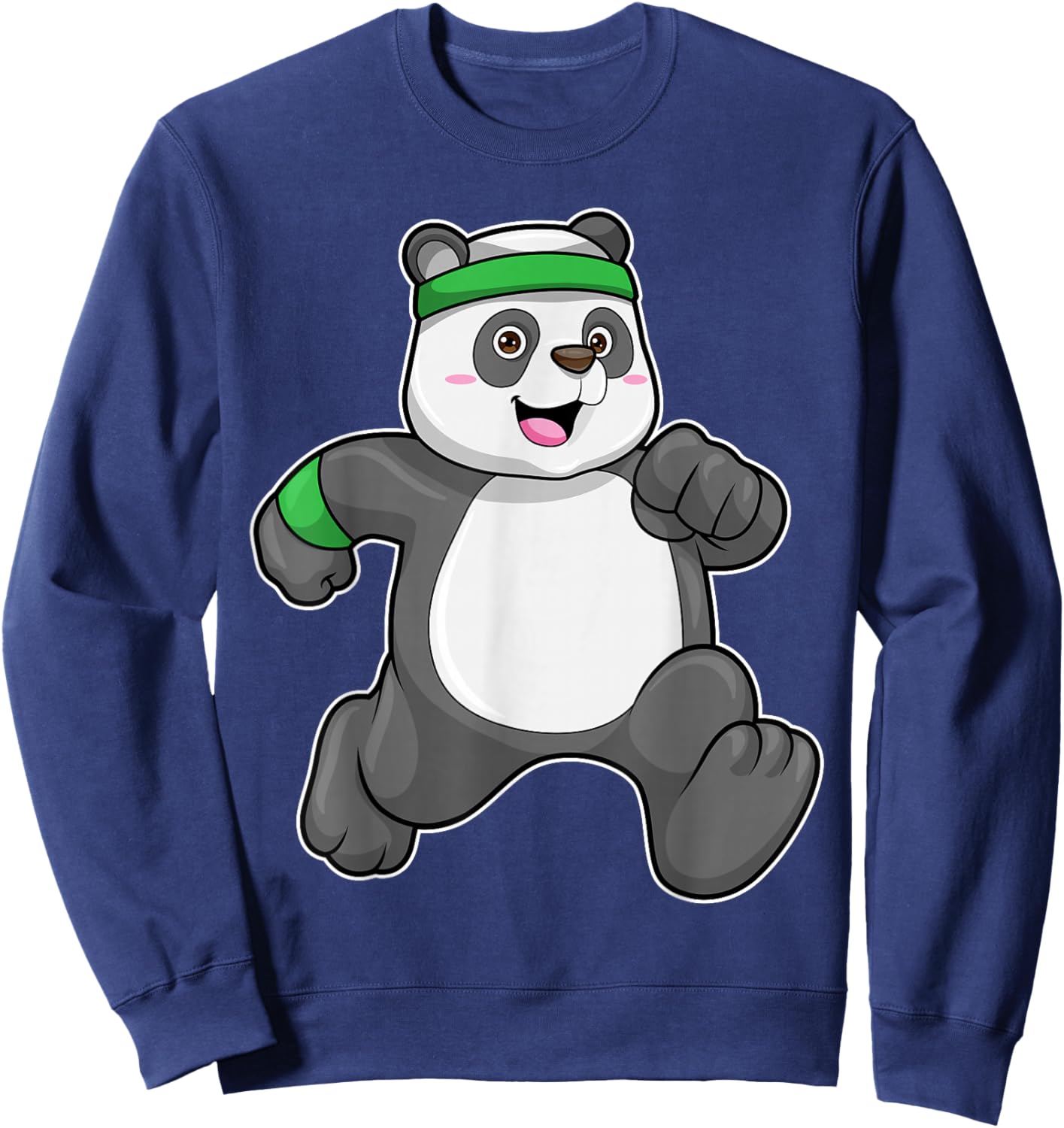 Panda Runner Running Sports Sweatshirt - Sweatshirt | Navy