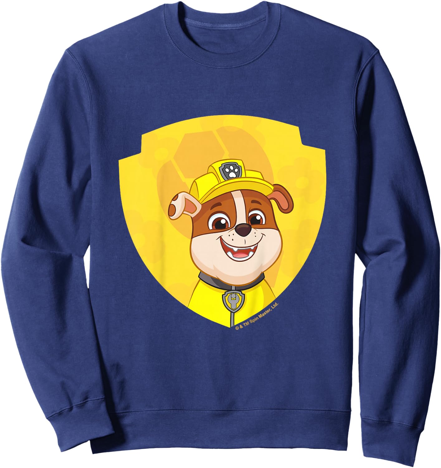 PAW Patrol Rubble Big Chest Shield Emblem Sweatshirt - Sweatshirt | Navy