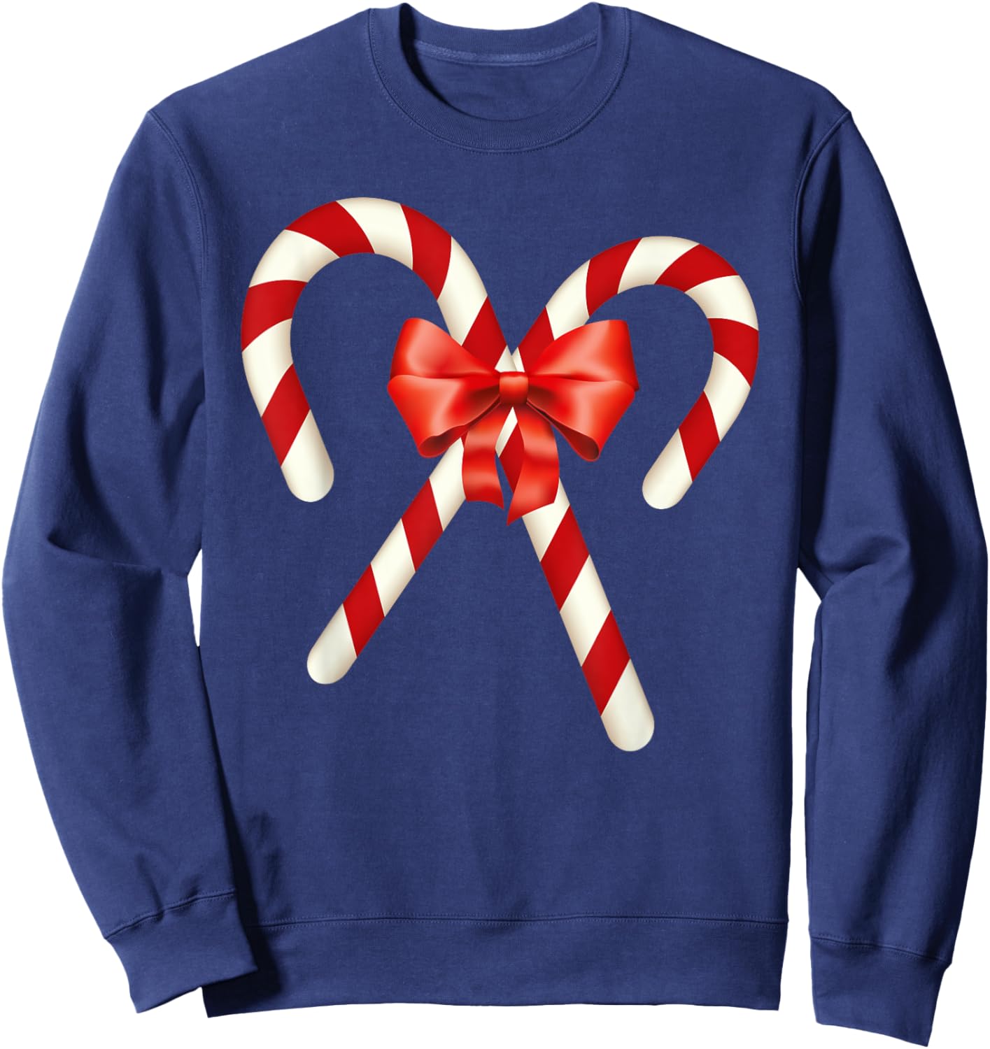 Candy Canes Christmas Shirt for Kids Candy Lover Sweatshirt - Sweatshirt | Navy