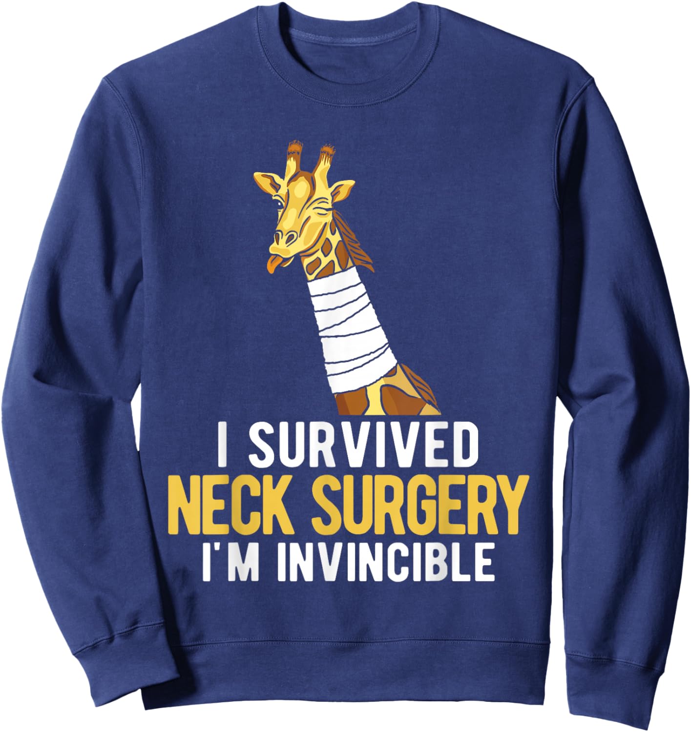 I Survived Neck Surgery Sweatshirt - Sweatshirt | Navy