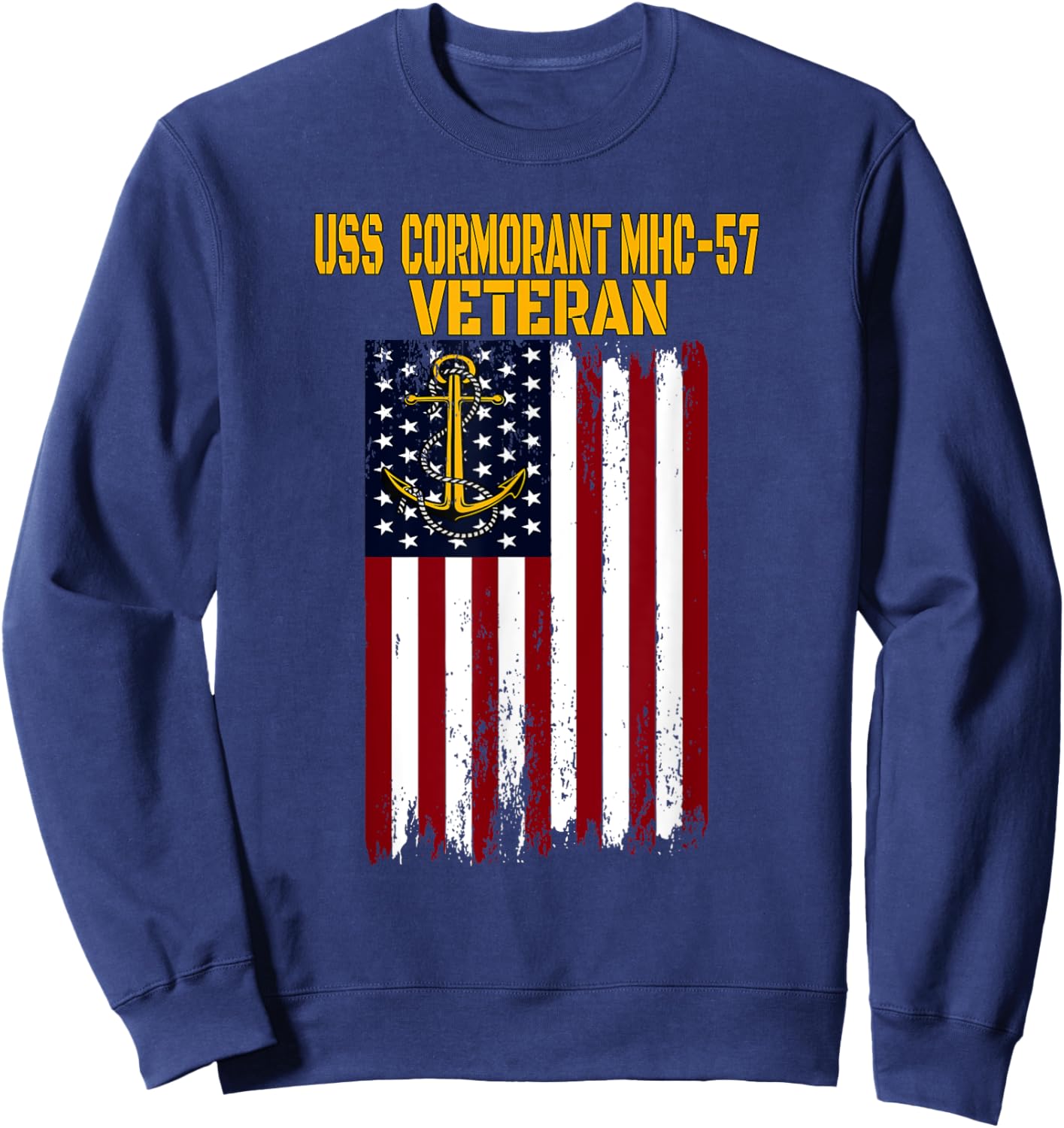 USS Cormorant MHC-57 Coastal Minehunters Veterans Day Sweatshirt - Sweatshirt | Navy