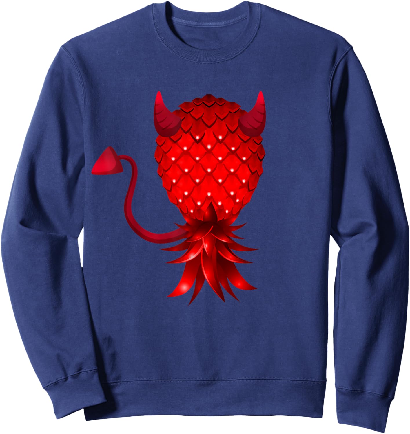 Swinger Upside Down Bad Pineapple Devil Horn Sweatshirt - Sweatshirt | Navy