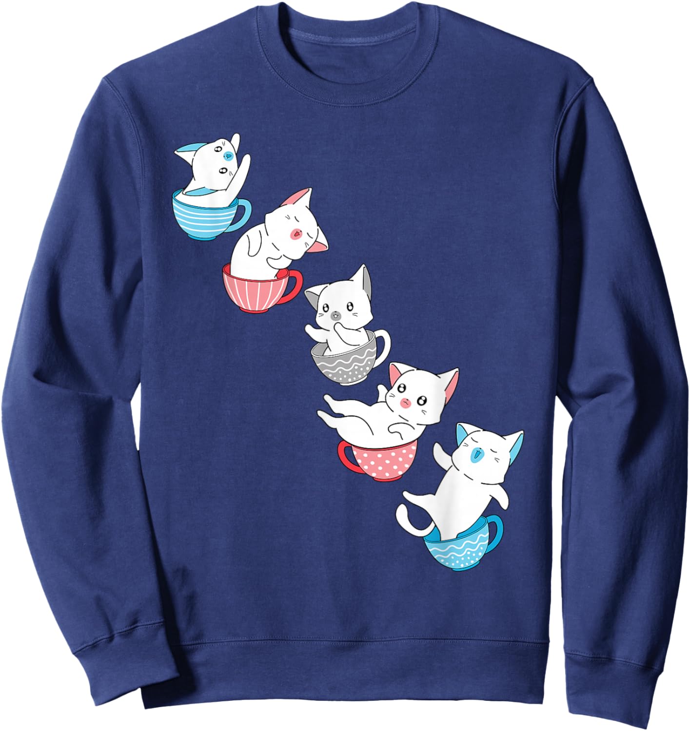 Transgender Flag Trans Pride Cat Animal Proud Transgender Sweatshirt - Sweatshirt | Navy