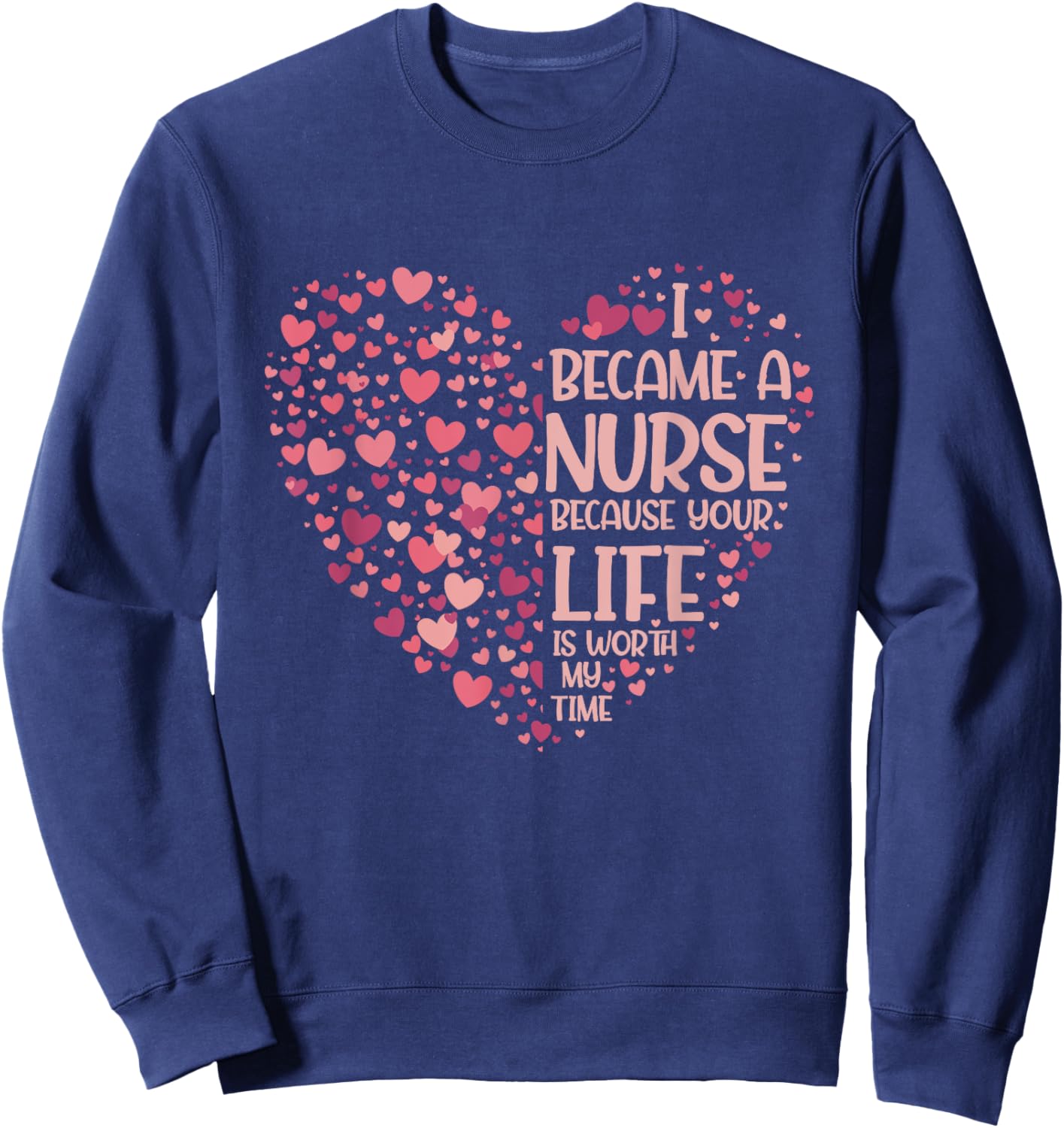 Medicine Hospital Nursing Heart Gift Nurse Sweatshirt - Sweatshirt | Navy