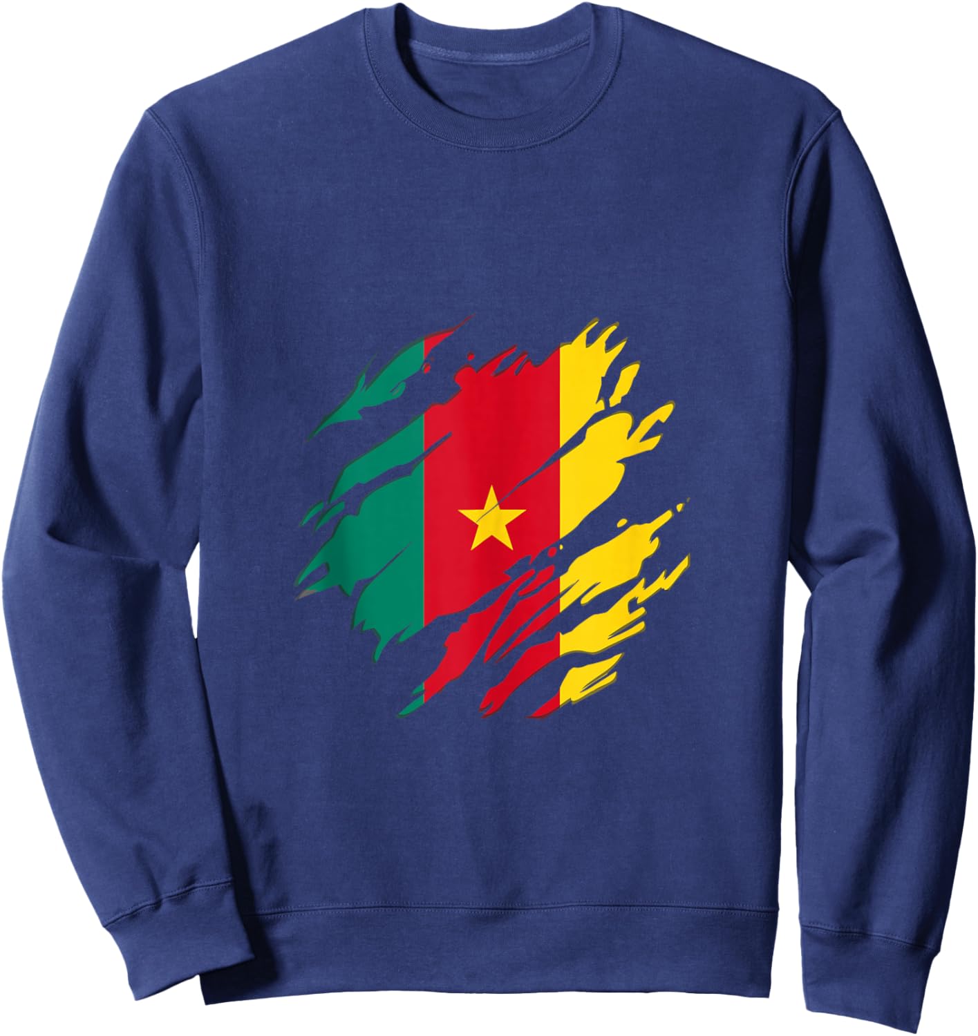 Cameroon Flag Africa Pride Cameroon Football Fan Jersey Sweatshirt - Sweatshirt | Navy