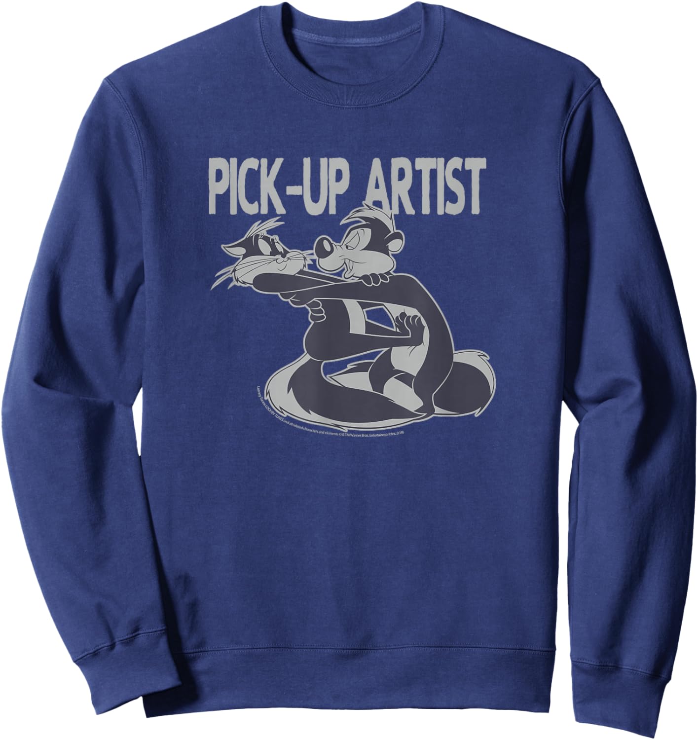 Looney Tunes Pepe Le Pew & Penelope Pick-Up Artist Sweatshirt - Sweatshirt | Navy