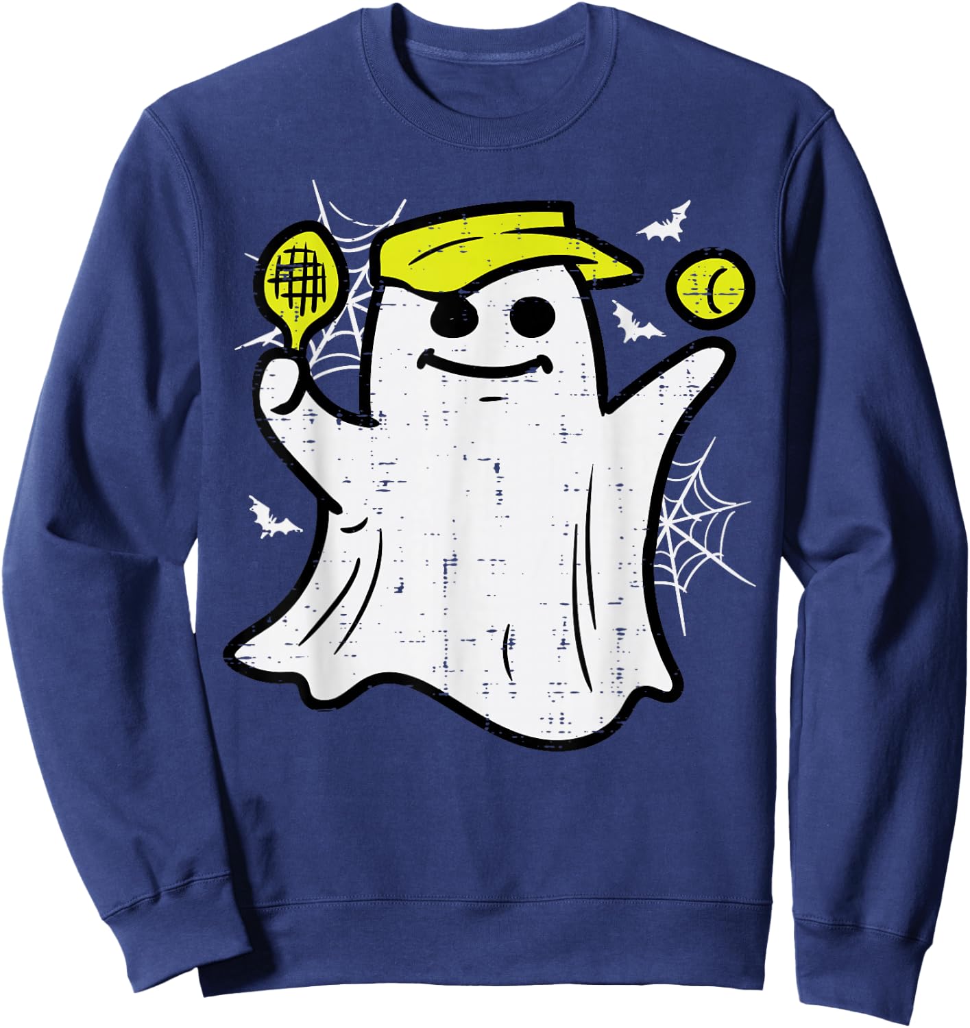 Halloween Pickle Ball Ghost Pickleball Costume Men Women Kid Sweatshirt - Sweatshirt | Navy