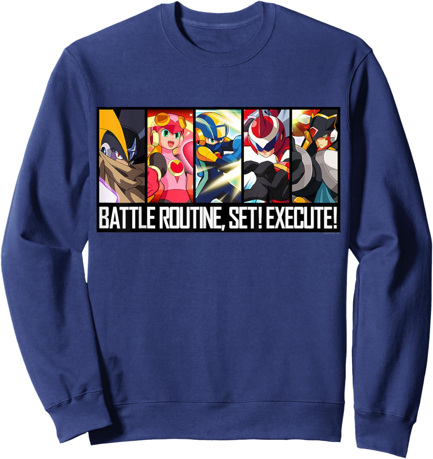 MEGA Man Battle Network NetNavi Small Sweatshirt - Sweatshirt | Navy