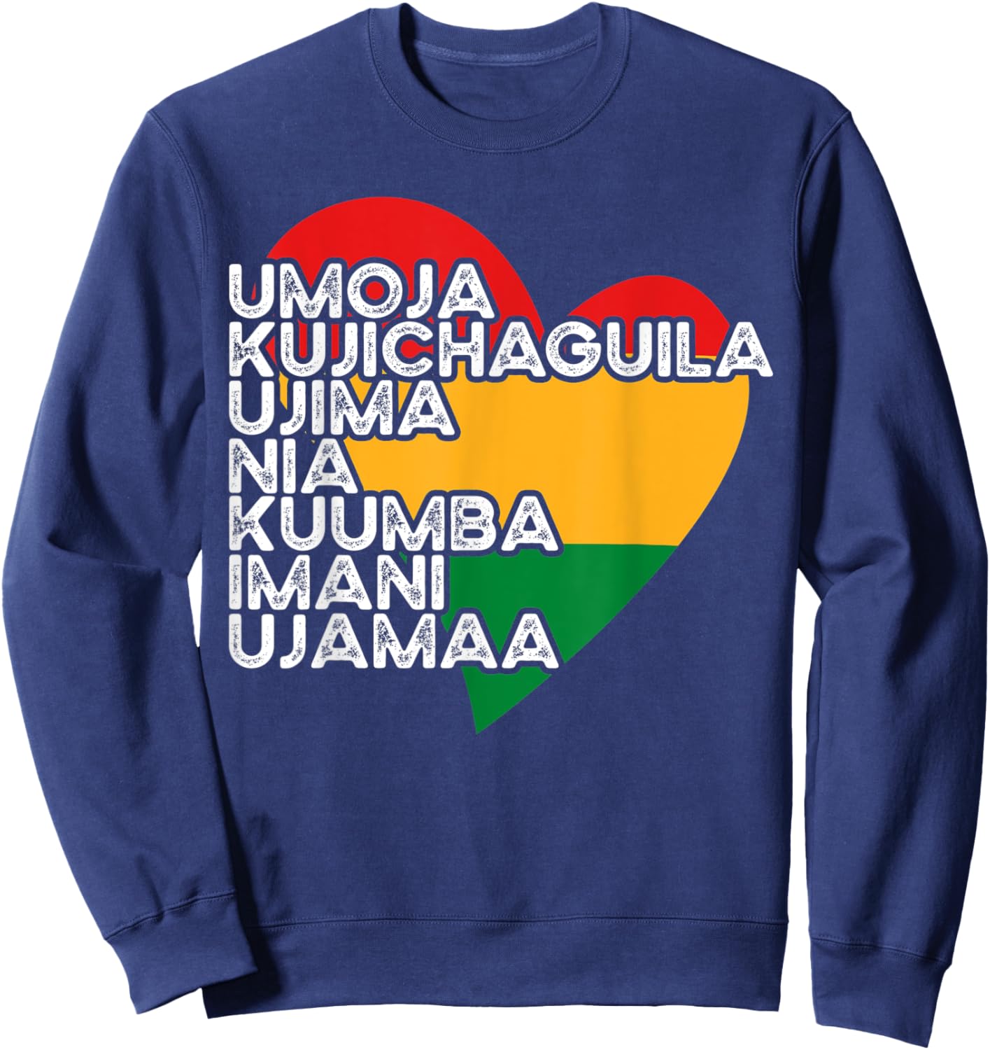 Happy Kwanzaa African Pride American Holiday Sweatshirt - Sweatshirt | Navy