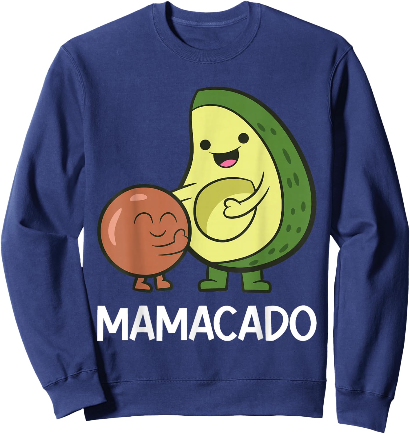 Funny Avocado Mom Vegan Guacamole Avocado Mamacado Sweatshirt - Sweatshirt | Navy