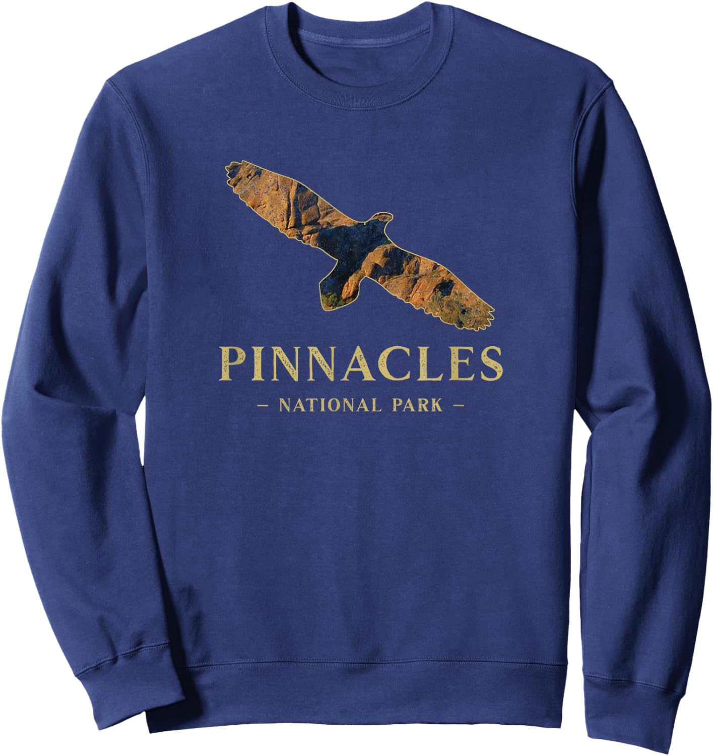 Pinnacles National Park California Condor Silhouette Birds Sweatshirt - Sweatshirt | Navy