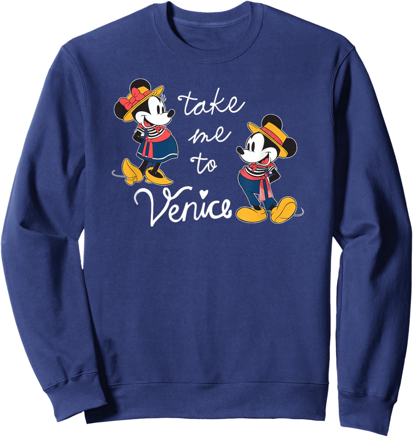 Disney Italian Mickey and Minnie Take Me to Venice Sweatshirt - Sweatshirt | Navy