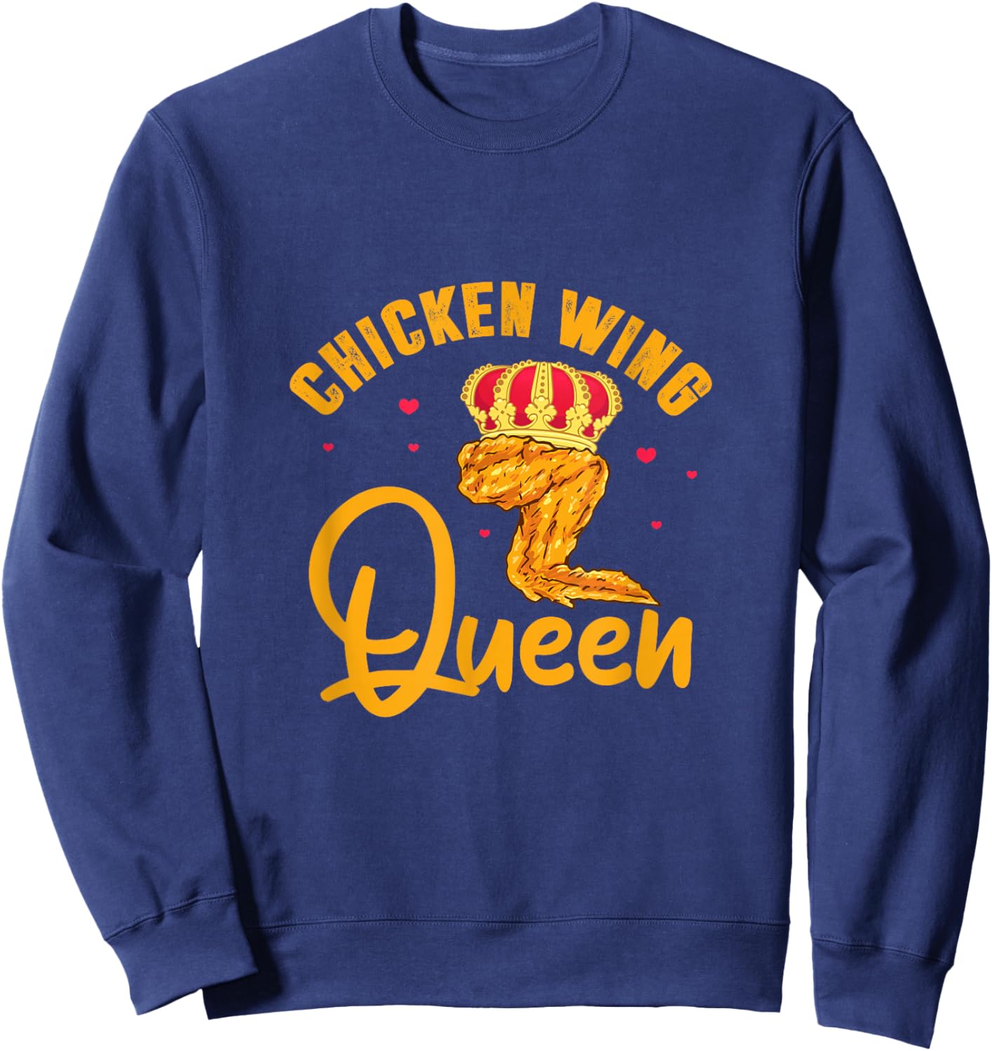 Chicken Wing Queen Black - Women's Small Sweatshirt - Sweatshirt | Navy