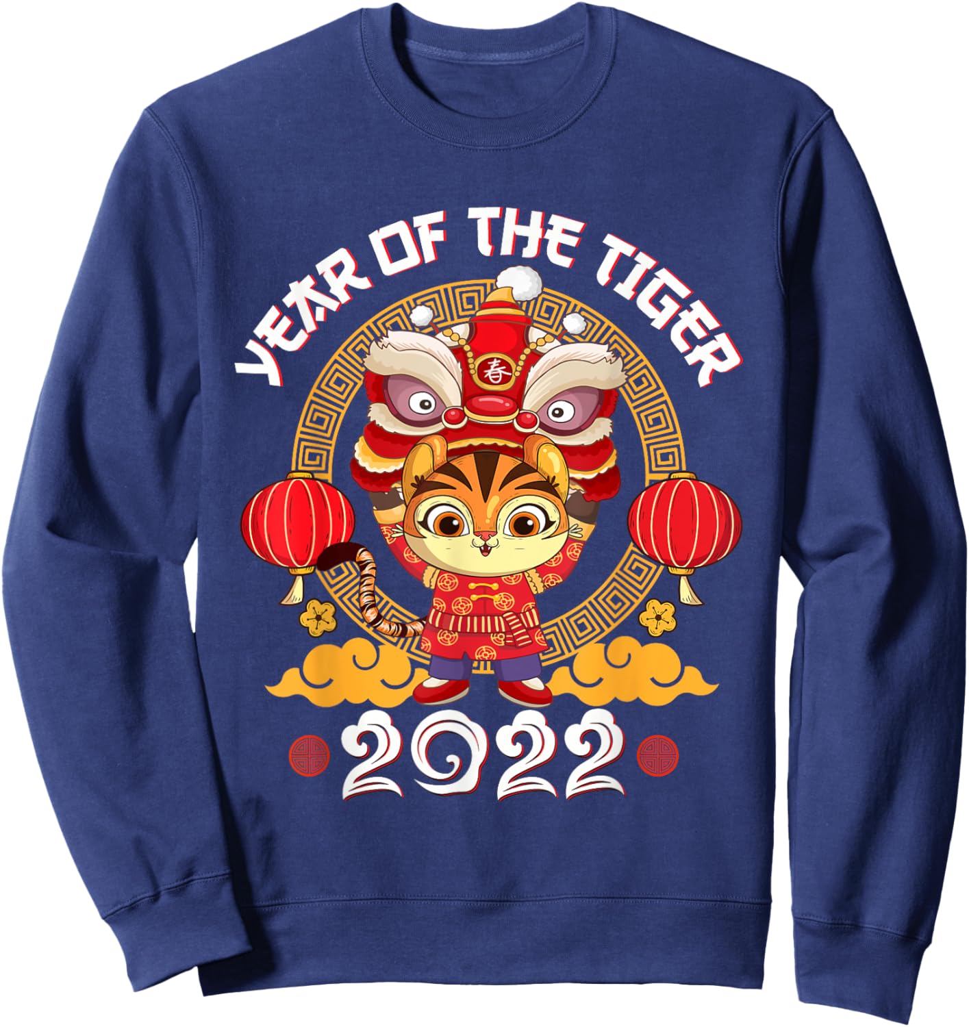 Year of the Tiger Chinese Zodiac Chinese New Year 2022 Sweatshirt - Sweatshirt | Navy