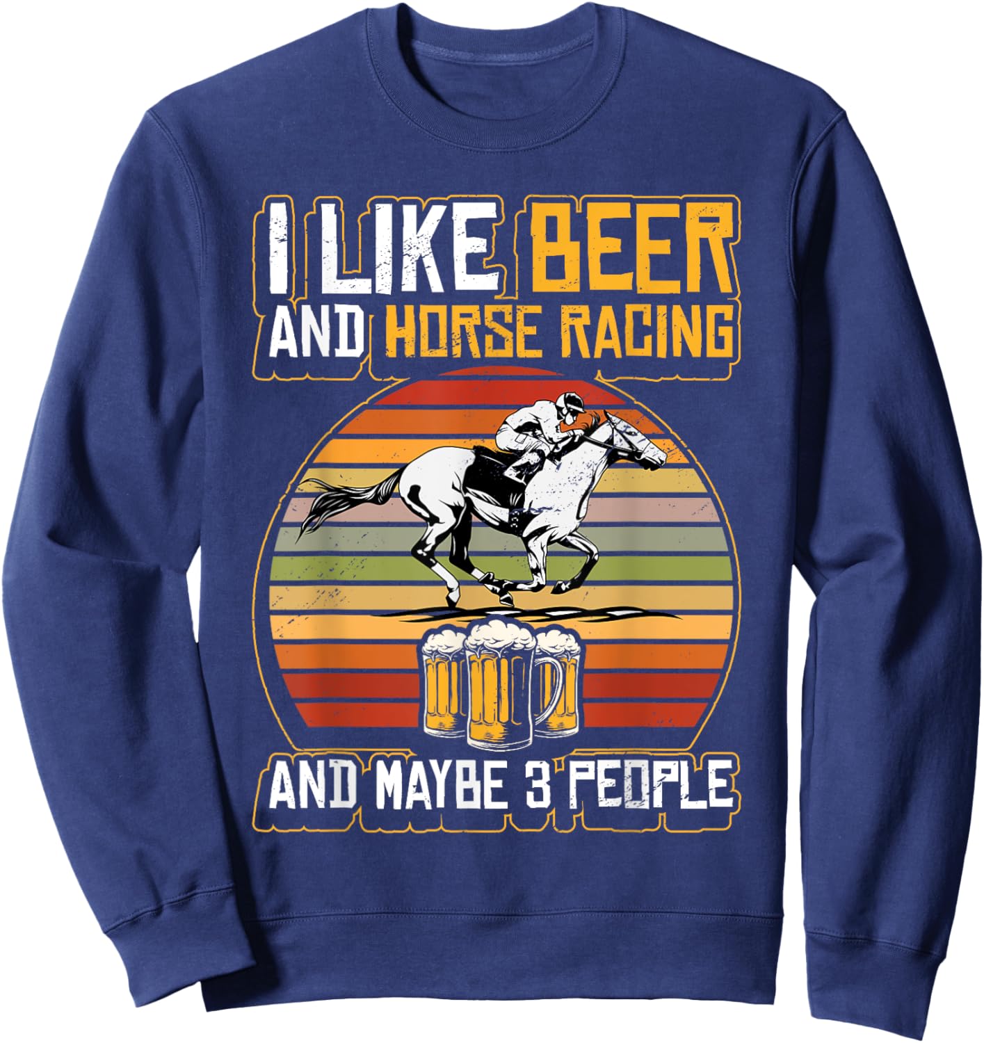 Funny Horse Racing Derby Horse Betting Race Horser Owner Sweatshirt - Sweatshirt | Navy