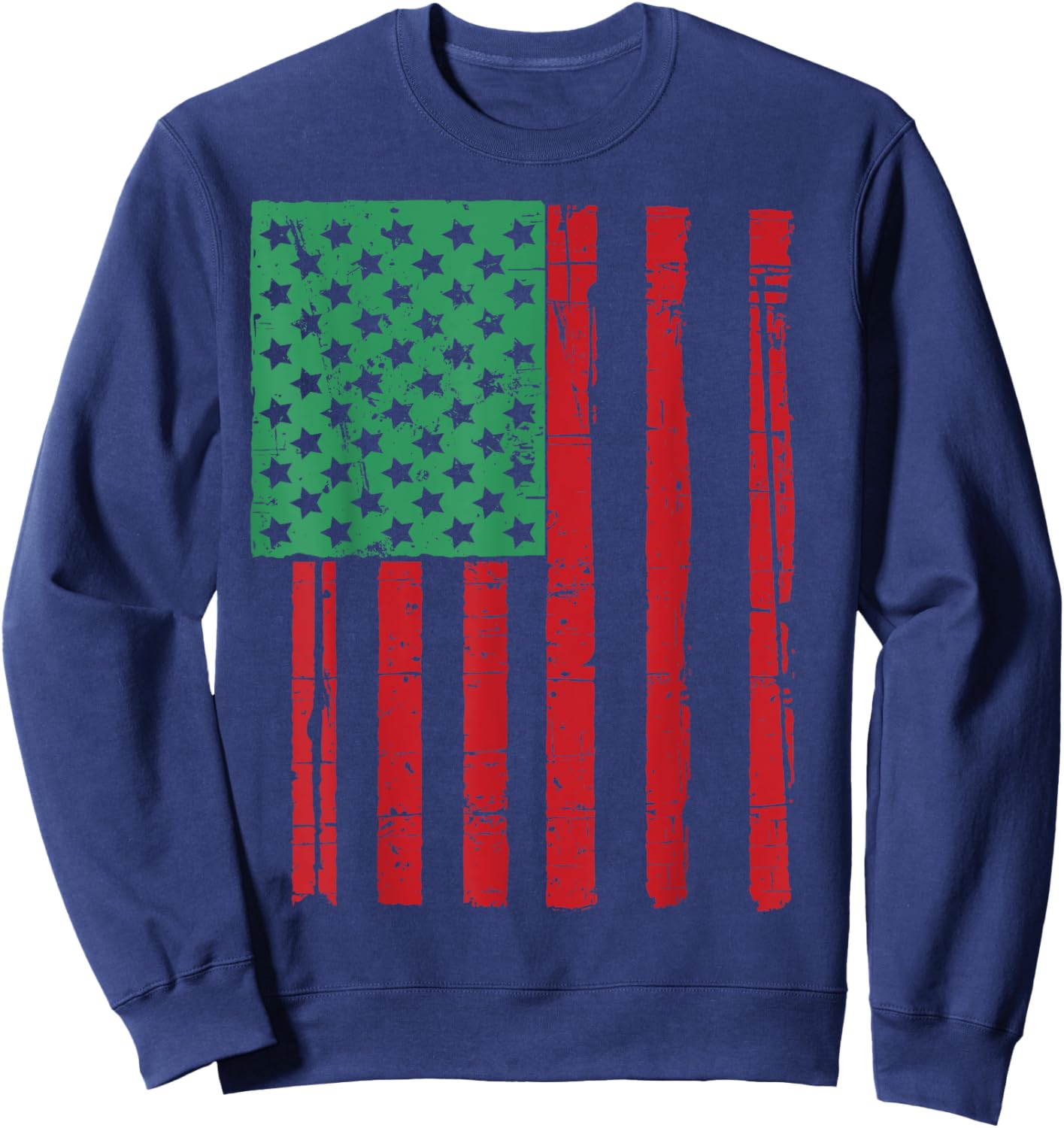 Juneteenth American Flag Women Men Sweatshirt - Sweatshirt | Navy