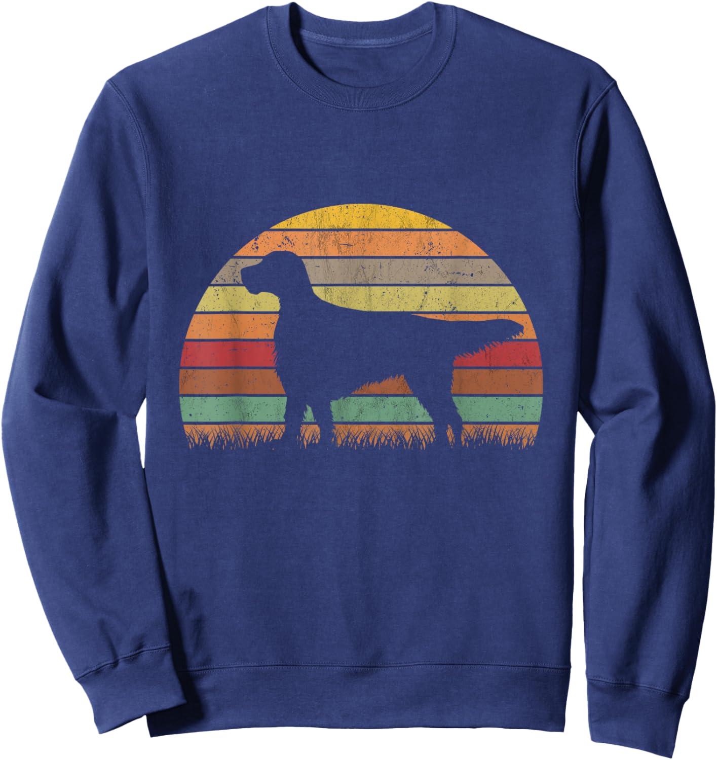 English Setter Retro Sweatshirt - Sweatshirt | Navy