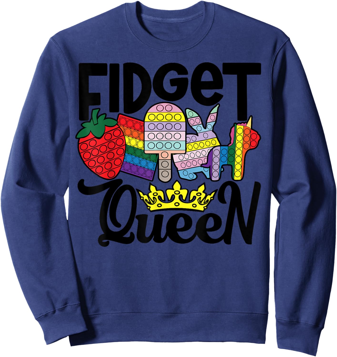 Fidget Queen Pop It for Girls Sweatshirt - Sweatshirt | Navy