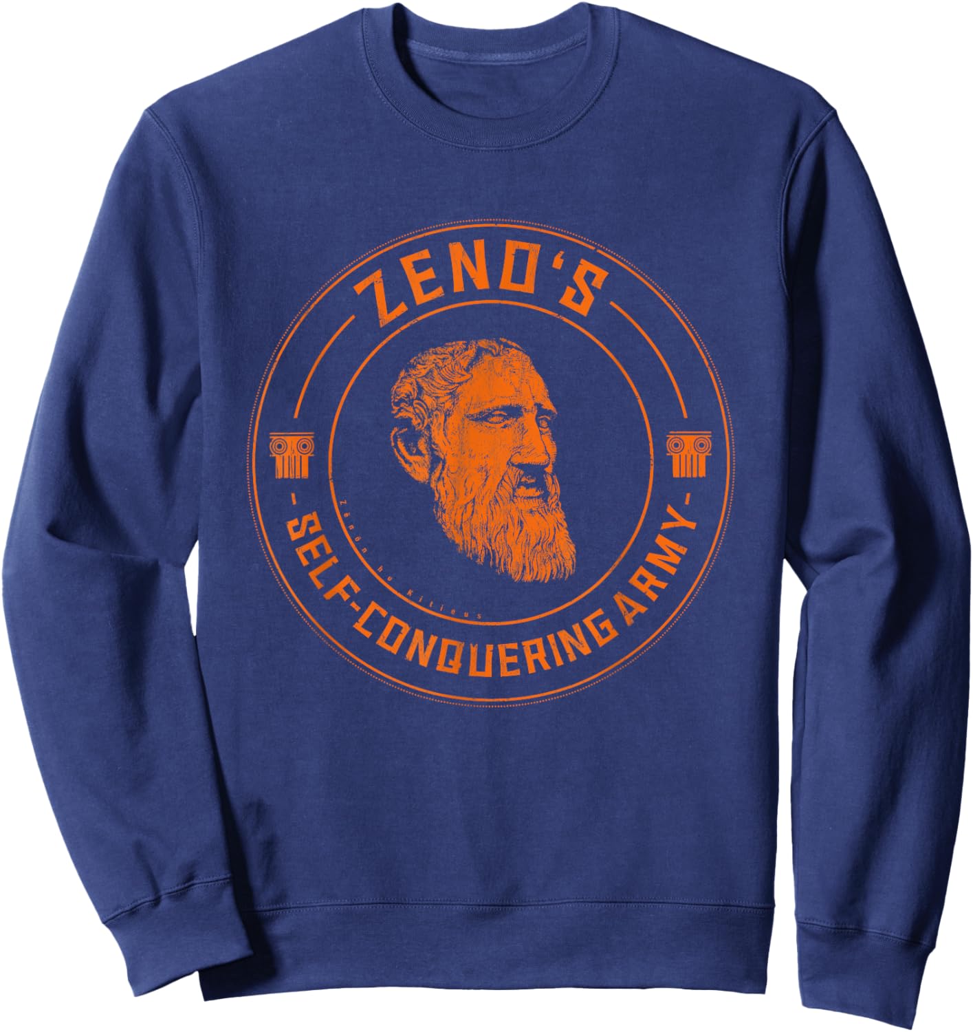 Zeno's Self-Conquering Army Stoic Philosophy Stoicism Sweatshirt - Sweatshirt | Navy