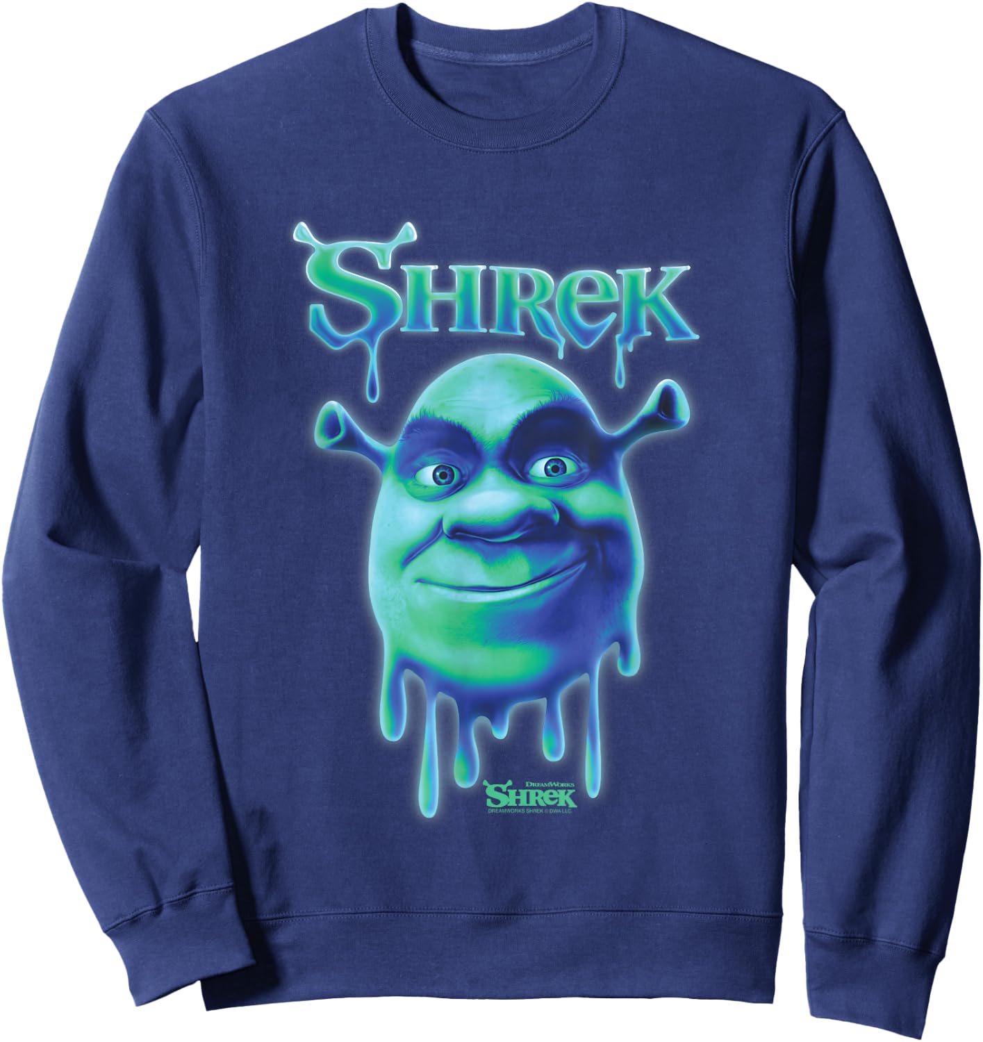 Shrek Slime Big Face Sweatshirt - Sweatshirt | Navy