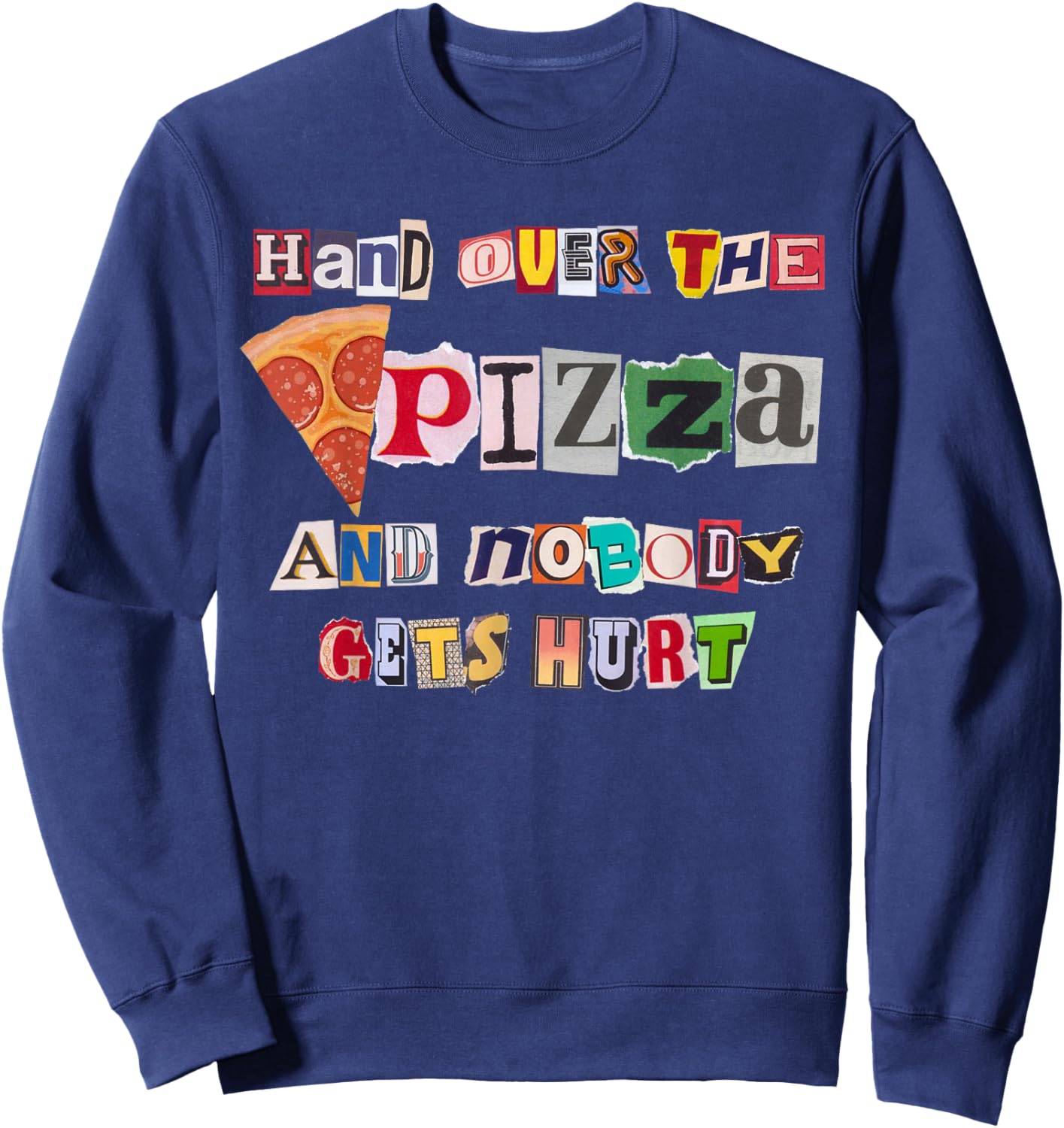 Funny Pizza Party Birthday for Kids Youth Men Women Sweatshirt - Sweatshirt | Navy