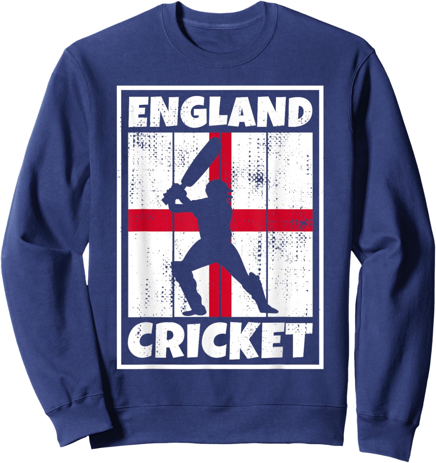English Cricket Fan Flag of England Cricket Sweatshirt - Sweatshirt | Navy