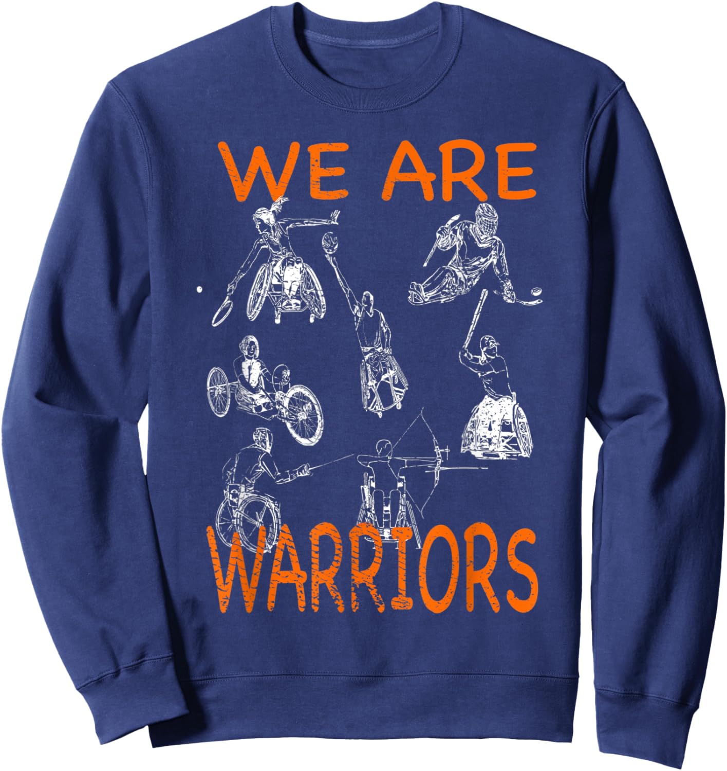 Adaptive Sports Wheelchair basketball tennis hockey fencing Sweatshirt - Sweatshirt | Navy