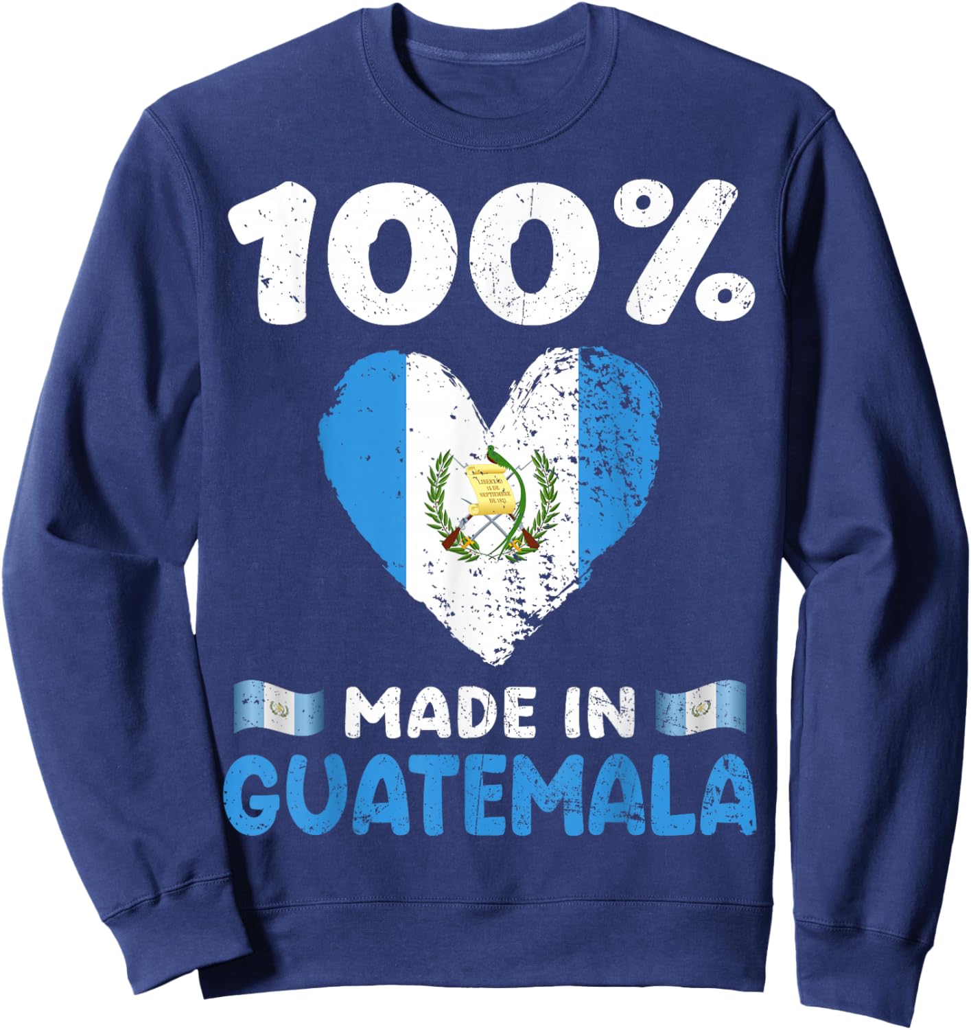 100 Percent Made In Guatemala Guatemalan Boys Girls Kids Sweatshirt - Sweatshirt | Navy